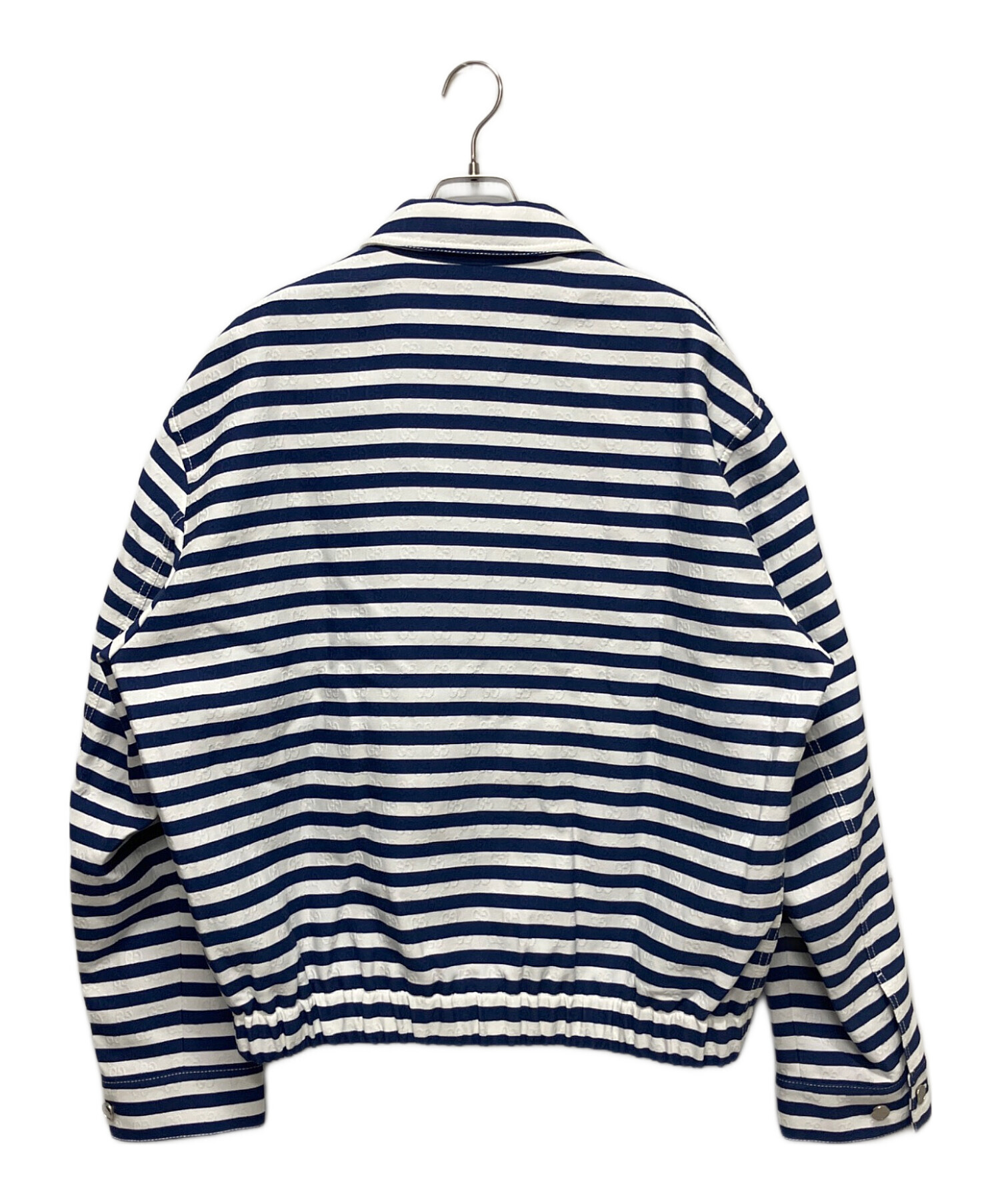 中古・古着通販】GUCCI (グッチ) GGコットンジャガード ボーダージップ 