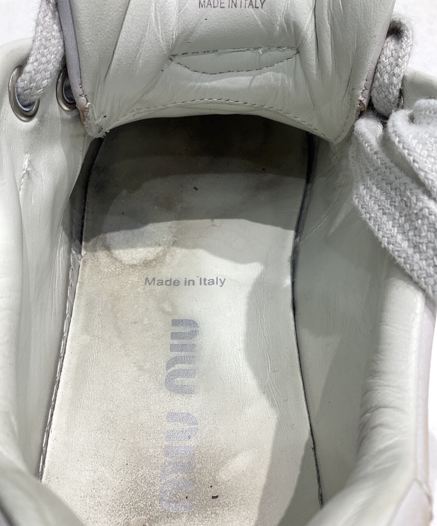 中古・古着通販】MIU MIU (ミュウミュウ) ヴィンテージ加工レザー