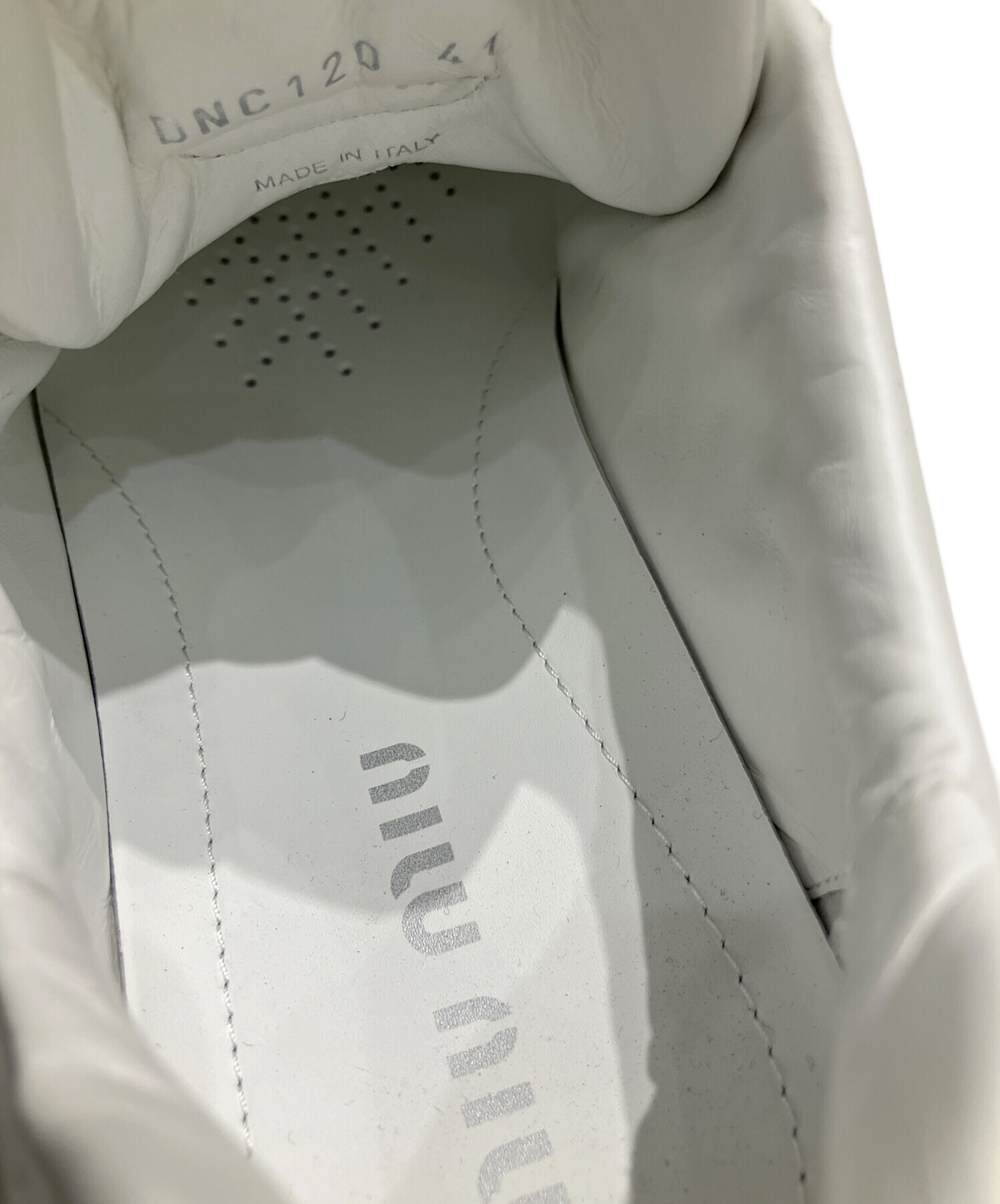 中古・古着通販】MIU MIU (ミュウミュウ) ロゴプリントレザー