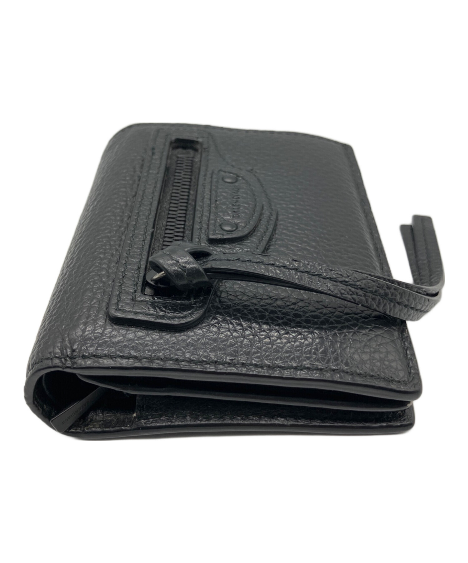 ✨未使用に近い✨　Balenciaga コンパクトウォレット　財布　レザー　黒 中古・古着通販】BALENCIAGA (バレンシアガ) ネオ クラシック 2つ折り