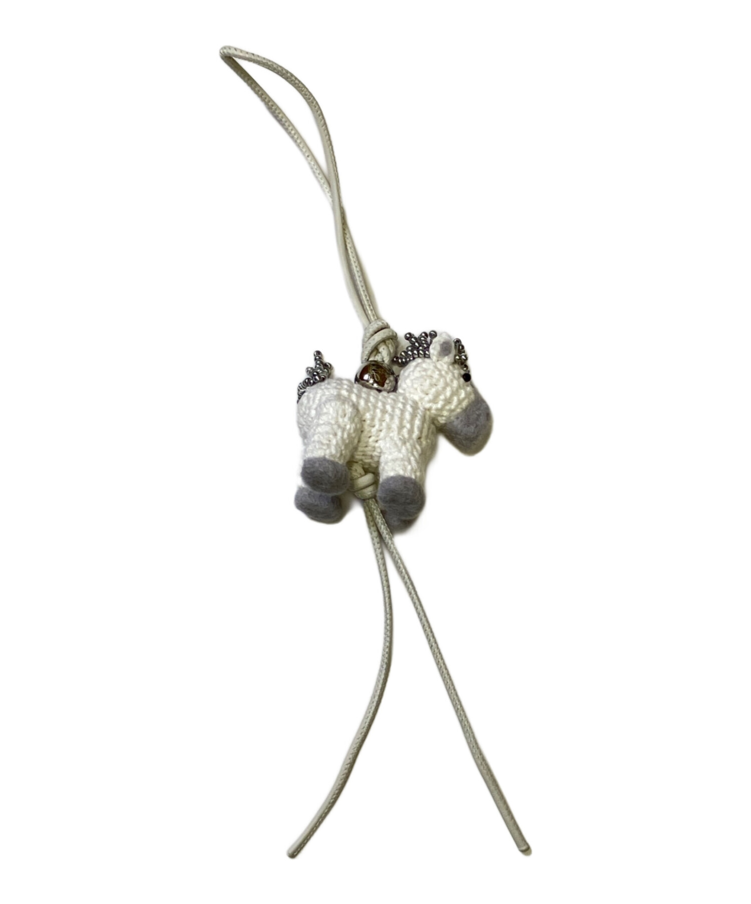 中古・古着通販】LOEWE (ロエベ) フェルト ホースチャーム ホワイト