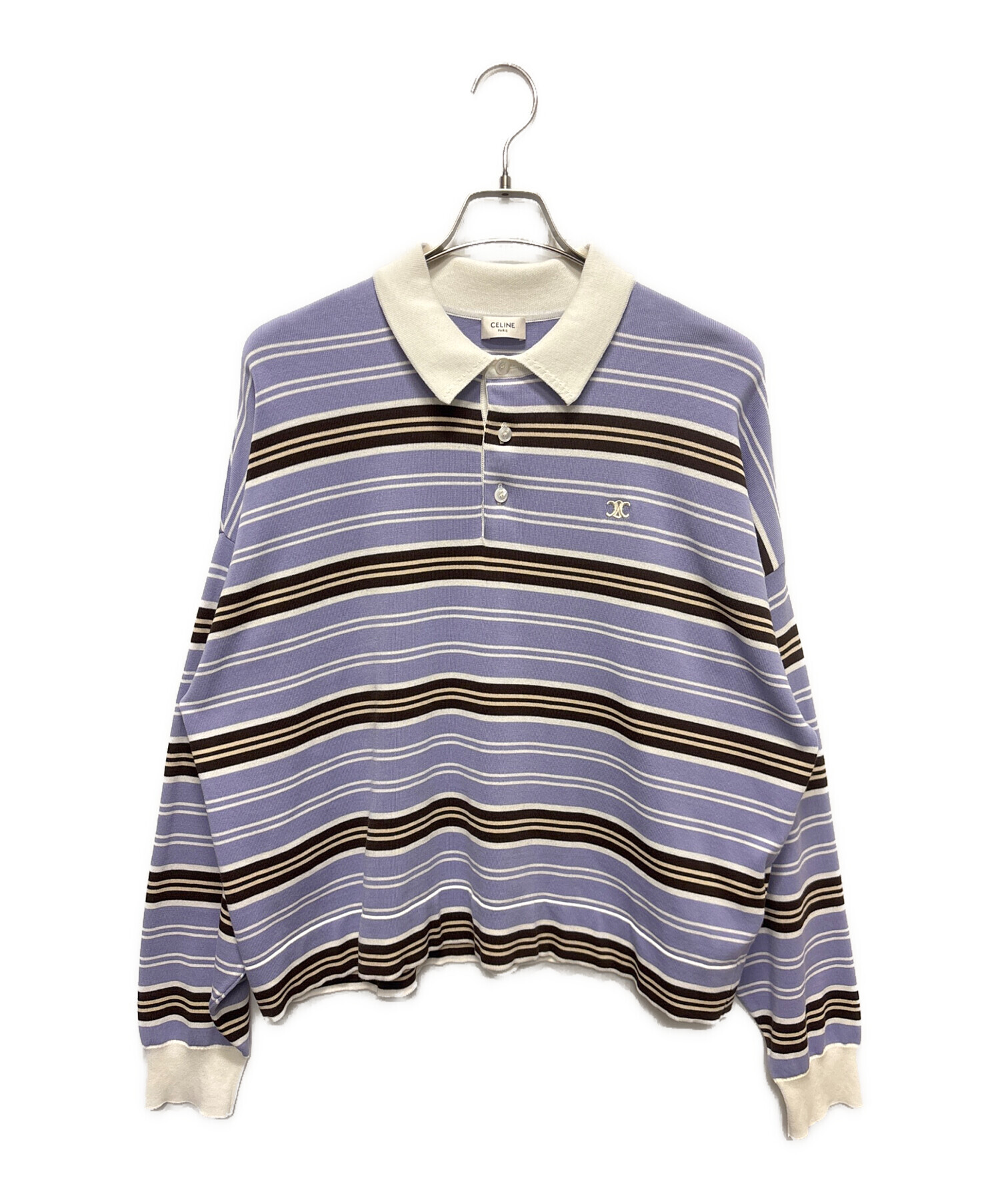 中古・古着通販】CELINE (セリーヌ) トリオンフ ボーダーニットポロ