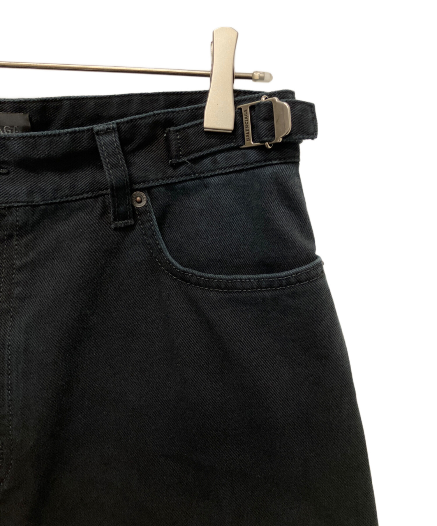 BALENCIAGA バレンシアガ 新品同様 ブラックカーゴパンツ 調整可能な裾 中古・古着通販】BALENCIAGA (バレンシアガ) ソフトレフトハンドワイド