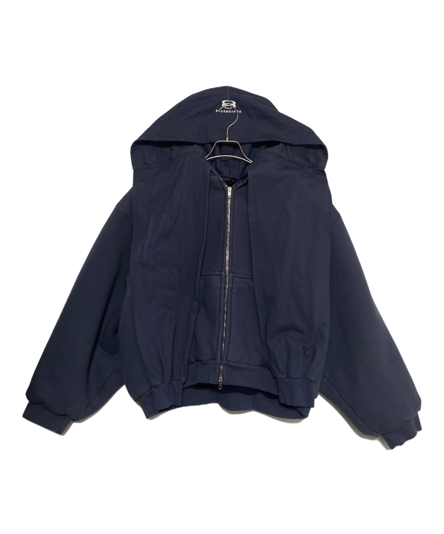 BALENCIAGA ネイビー パーカー 中古・古着通販】BALENCIAGA (バレンシアガ) incognito デザイン