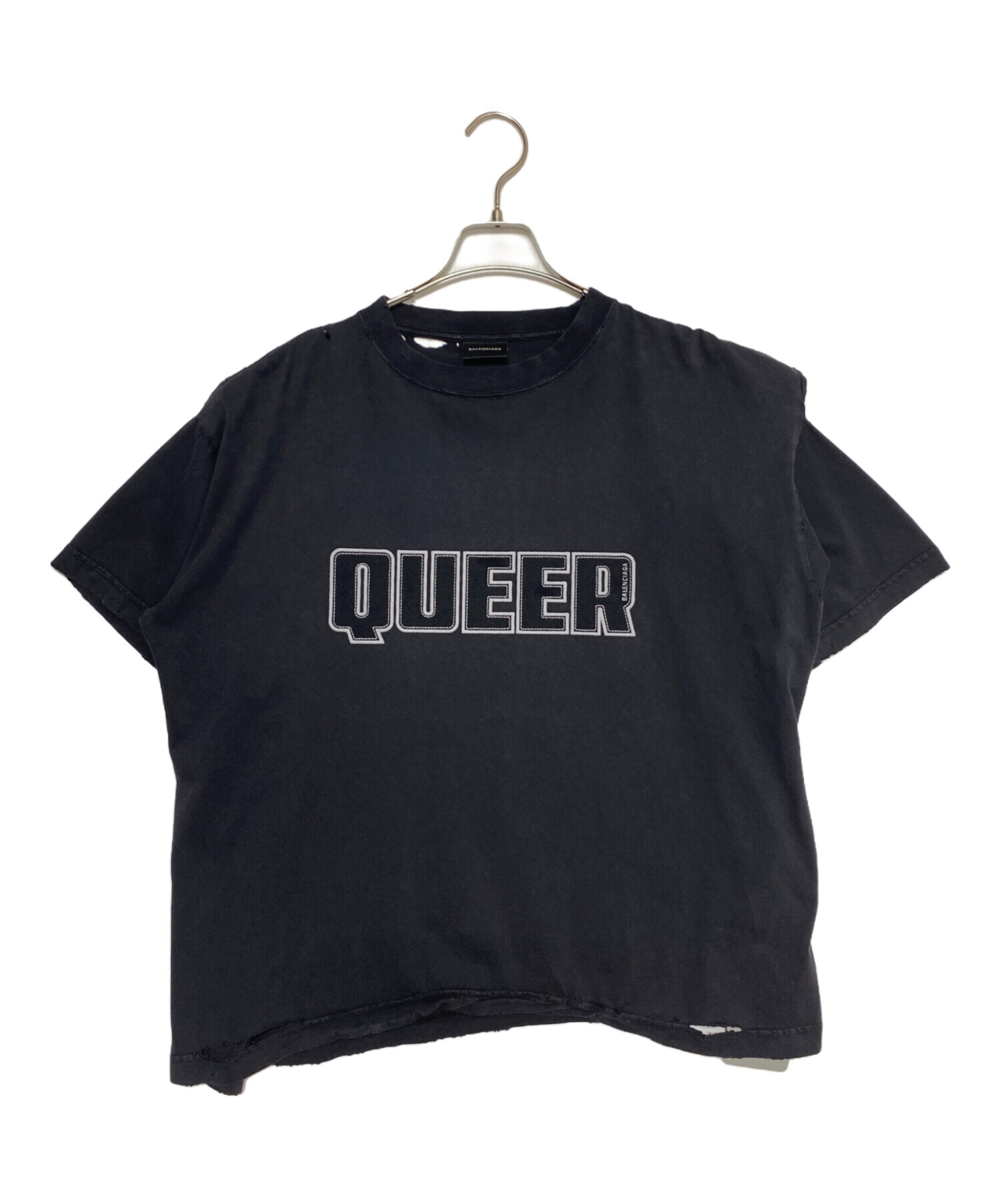 中古・古着通販】BALENCIAGA (バレンシアガ) QUEER ロゴTシャツ