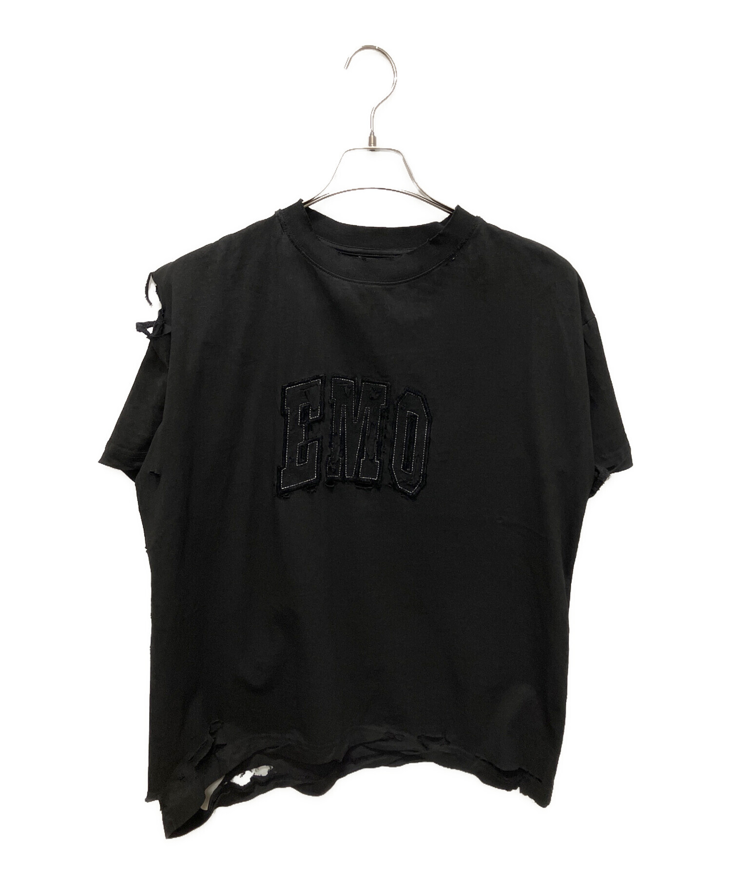 BALENCIAGA バレンシアガ/オーバーサイズロゴTシャツブラック/ABランク/92【中古】 中古・古着通販】BALENCIAGA (バレンシアガ) ロゴTシャツ ブラック