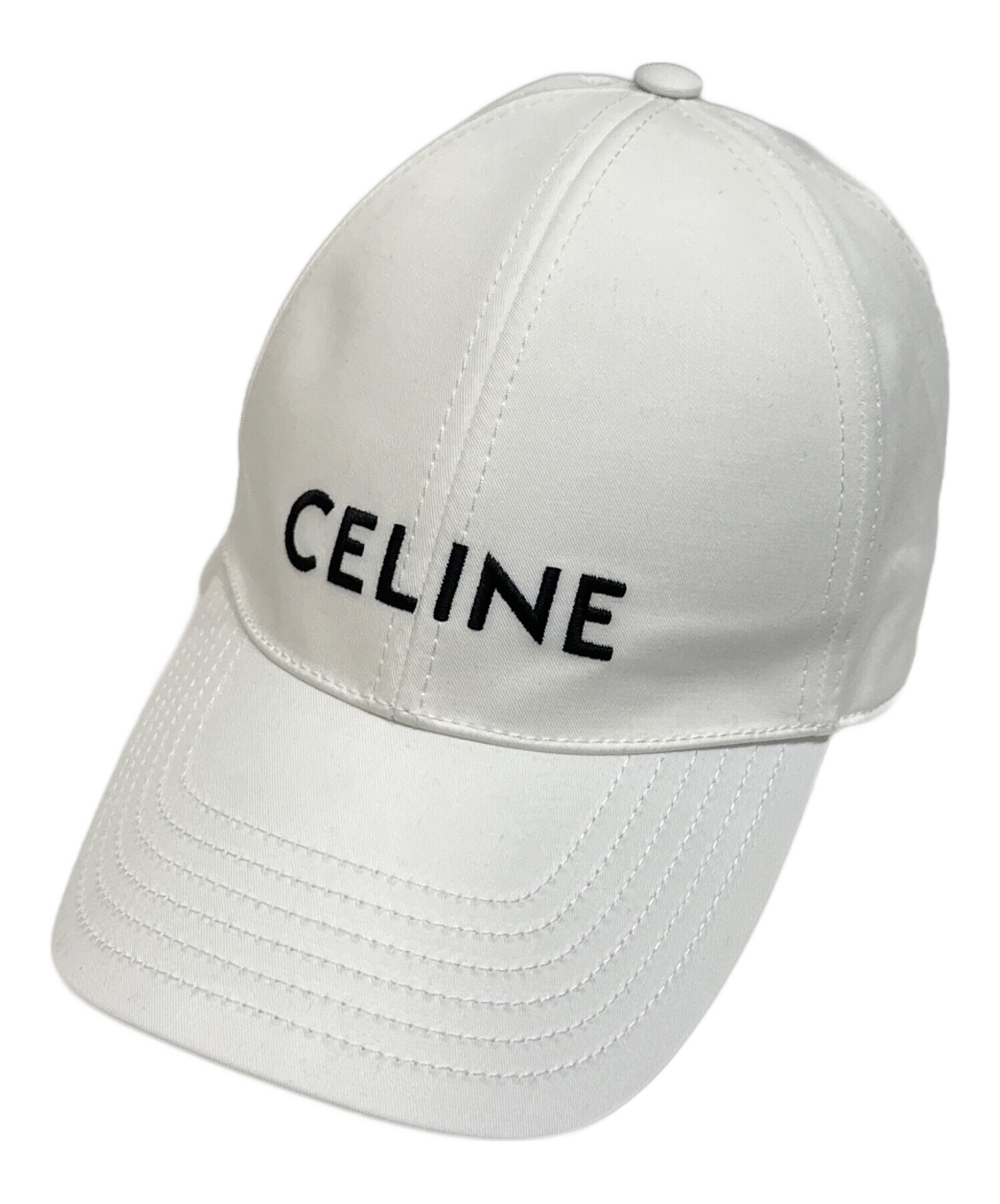 中古・古着通販】CELINE (セリーヌ) ロゴ刺繍ベースボールキャップ 