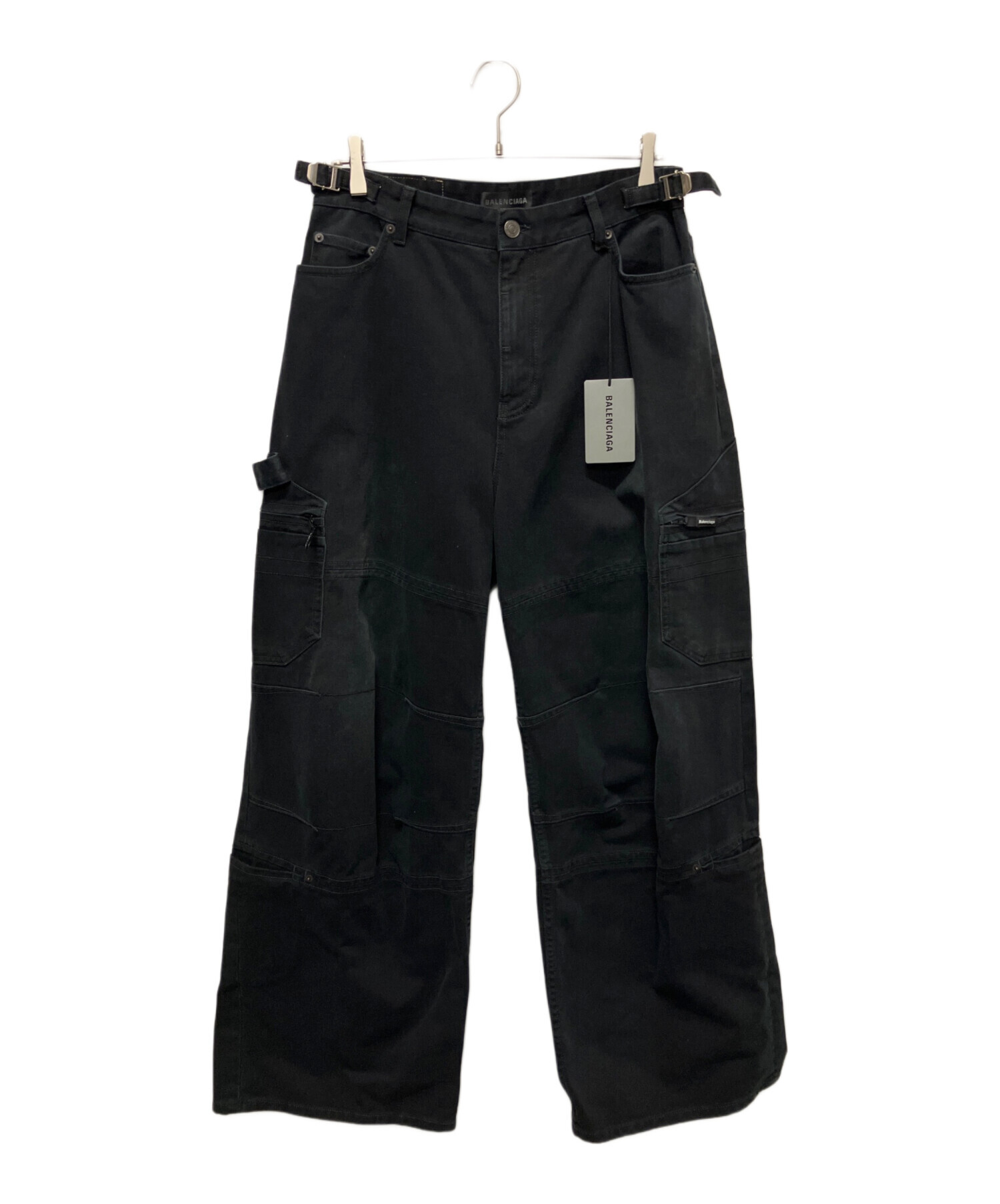 BALENCIAGA バレンシアガ　ブラックワイドカーゴパンツ　Sサイズ 中古・古着通販】BALENCIAGA (バレンシアガ) ソフトレフトハンド