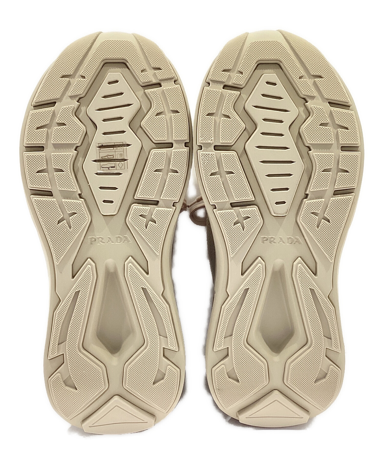 中古・古着通販】PRADA (プラダ) システムスニーカー 2EG424 ベージュ 