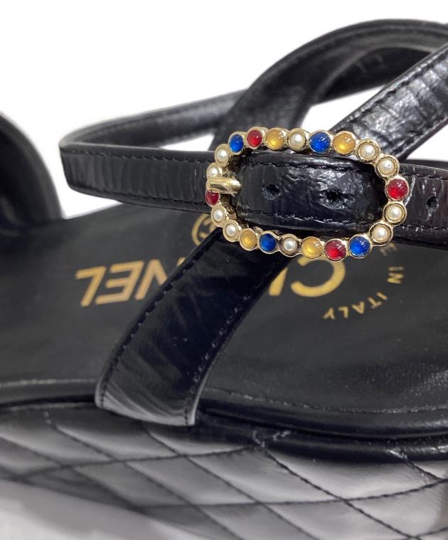 中古・古着通販】CHANEL (シャネル) マトラッセ ヒールレザーサンダル