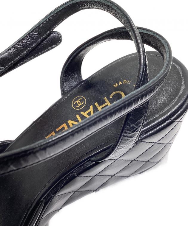 中古・古着通販】CHANEL (シャネル) マトラッセ ヒールレザーサンダル