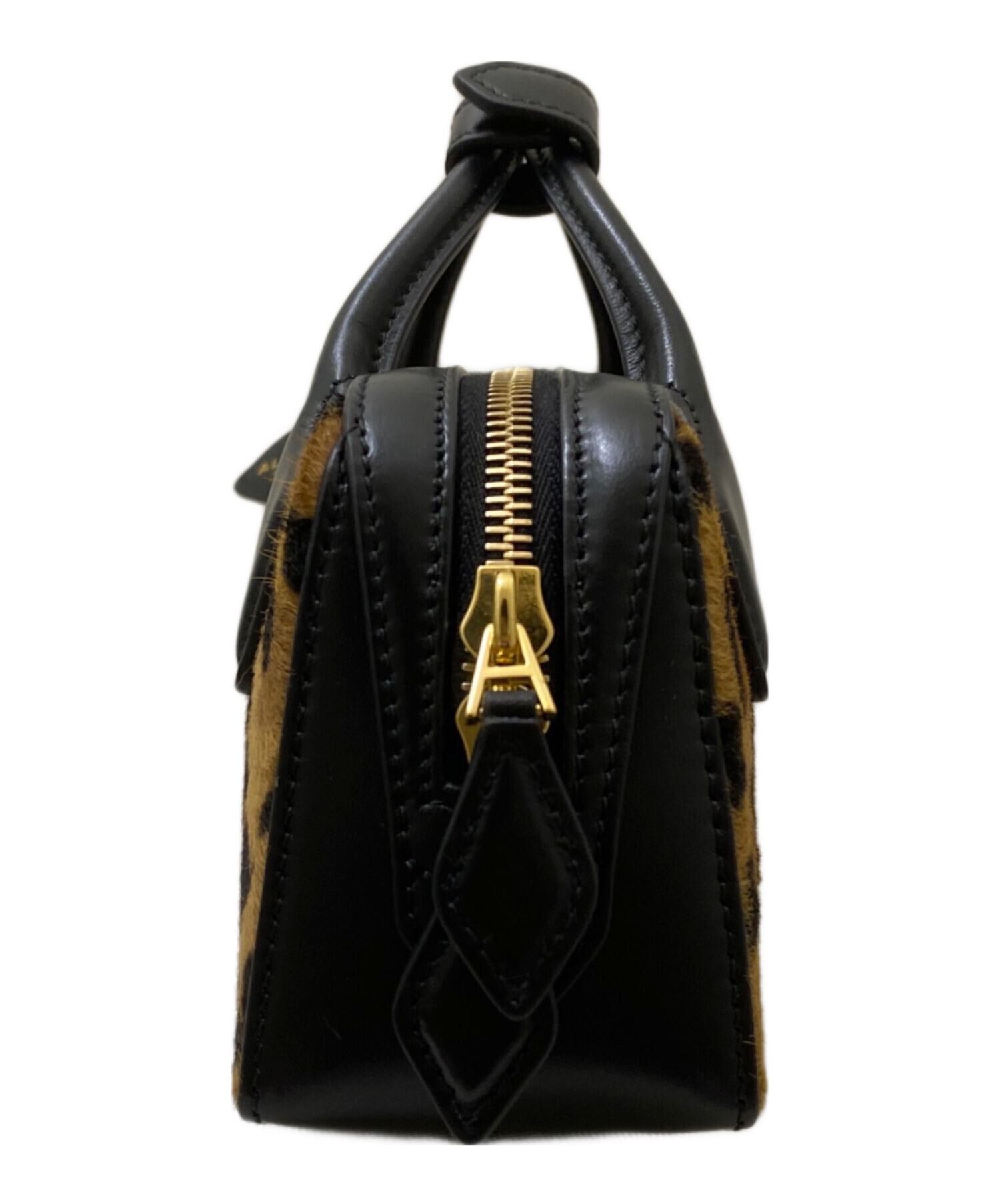 【新品未使用・保存袋&タグ付き】ALAIA レオパードハラコハートバッグ 中古・古着通販】ALAIA (アライア) LE Teckel レオパードハンドバッグ