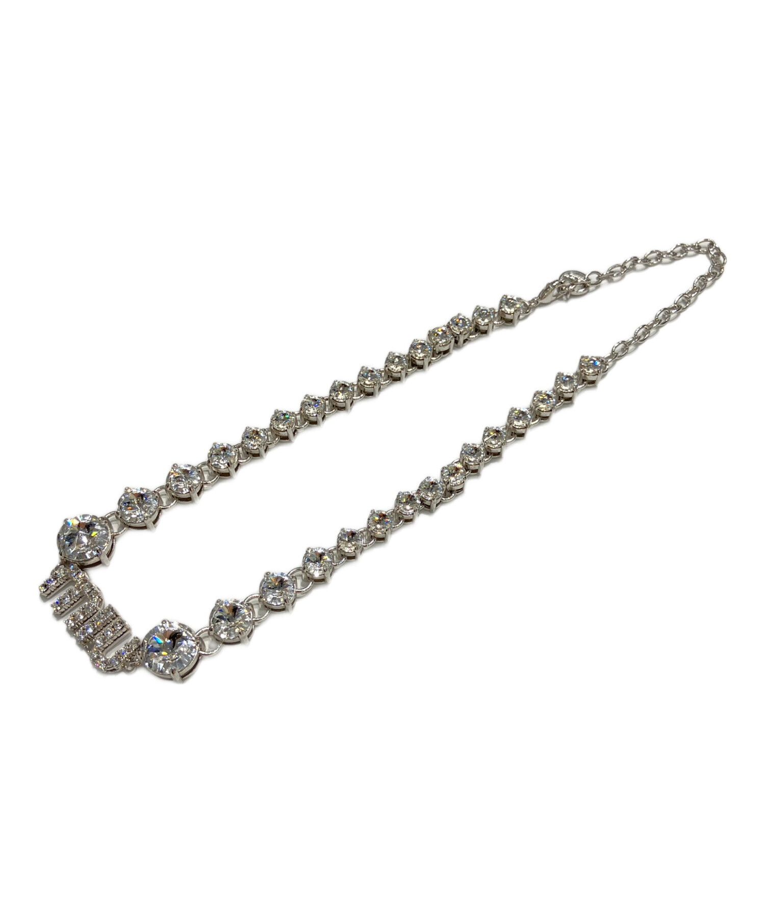 中古・古着通販】MIU MIU (ミュウミュウ) ストーンロゴチョーカー