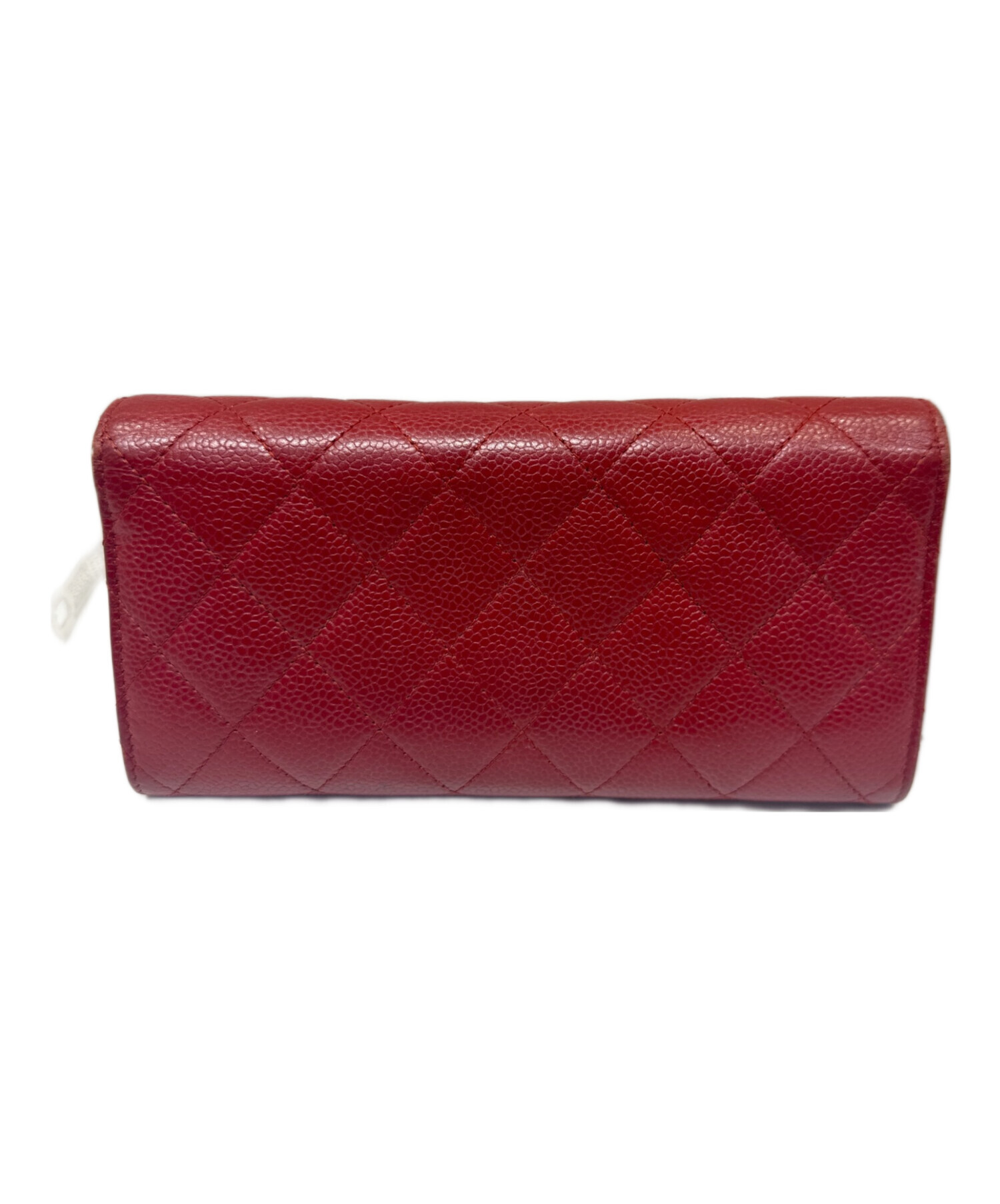 シャネル　CHANEL キャビアスキン　長財布　ウォレット　ココマーク　赤 中古・古着通販】CHANEL (シャネル) ココマーク キャビアロング