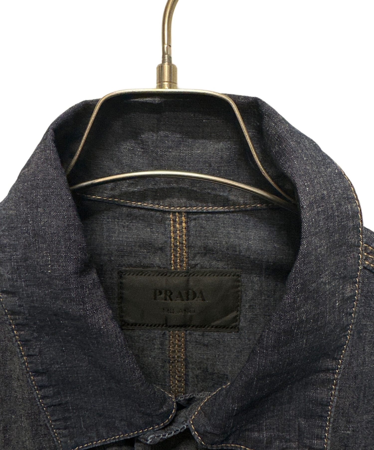 中古・古着通販】PRADA (プラダ) トライアングルプレート シャンブレー