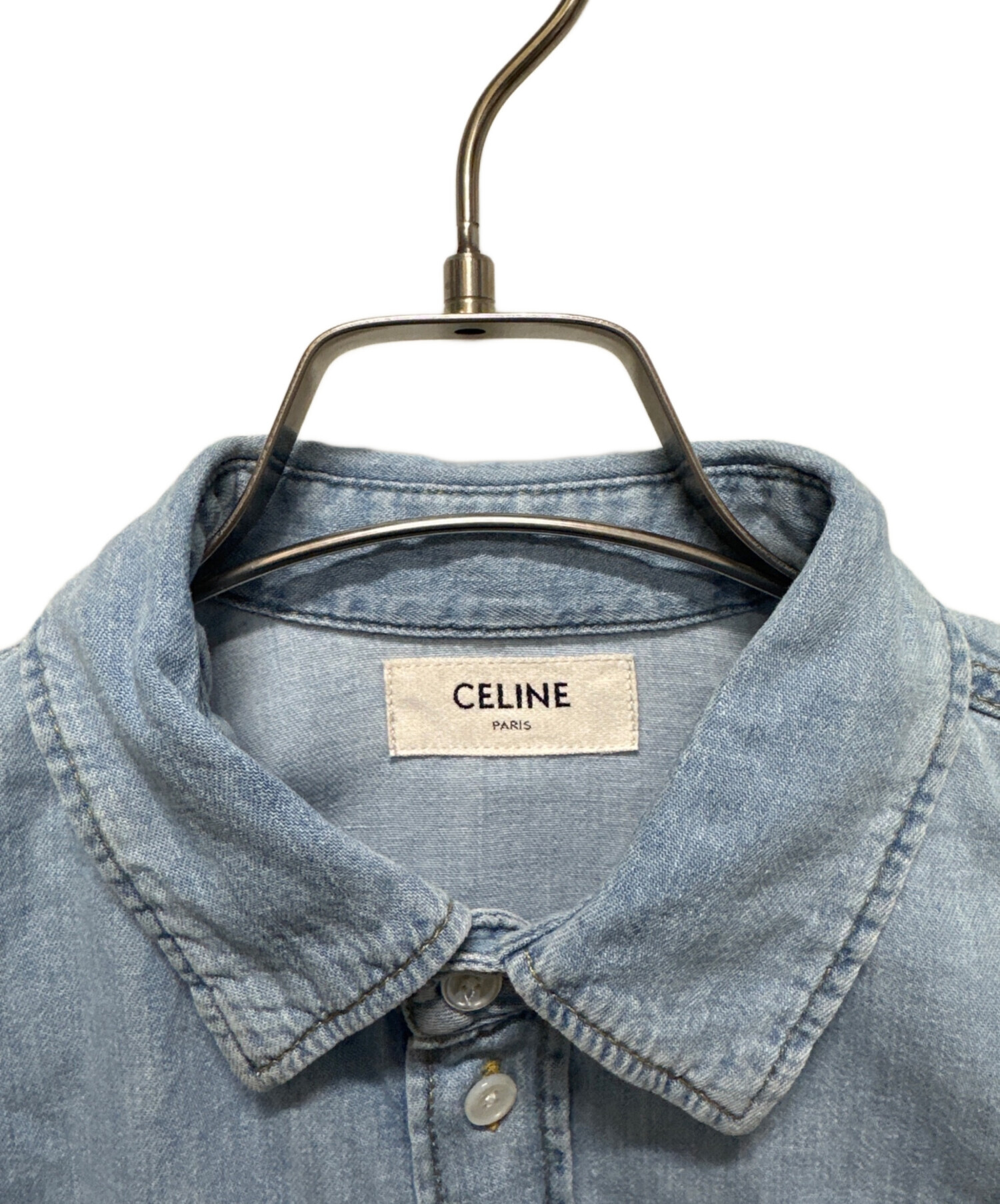 中古・古着通販】CELINE (セリーヌ) トリオンフ 半袖デニムシャツ