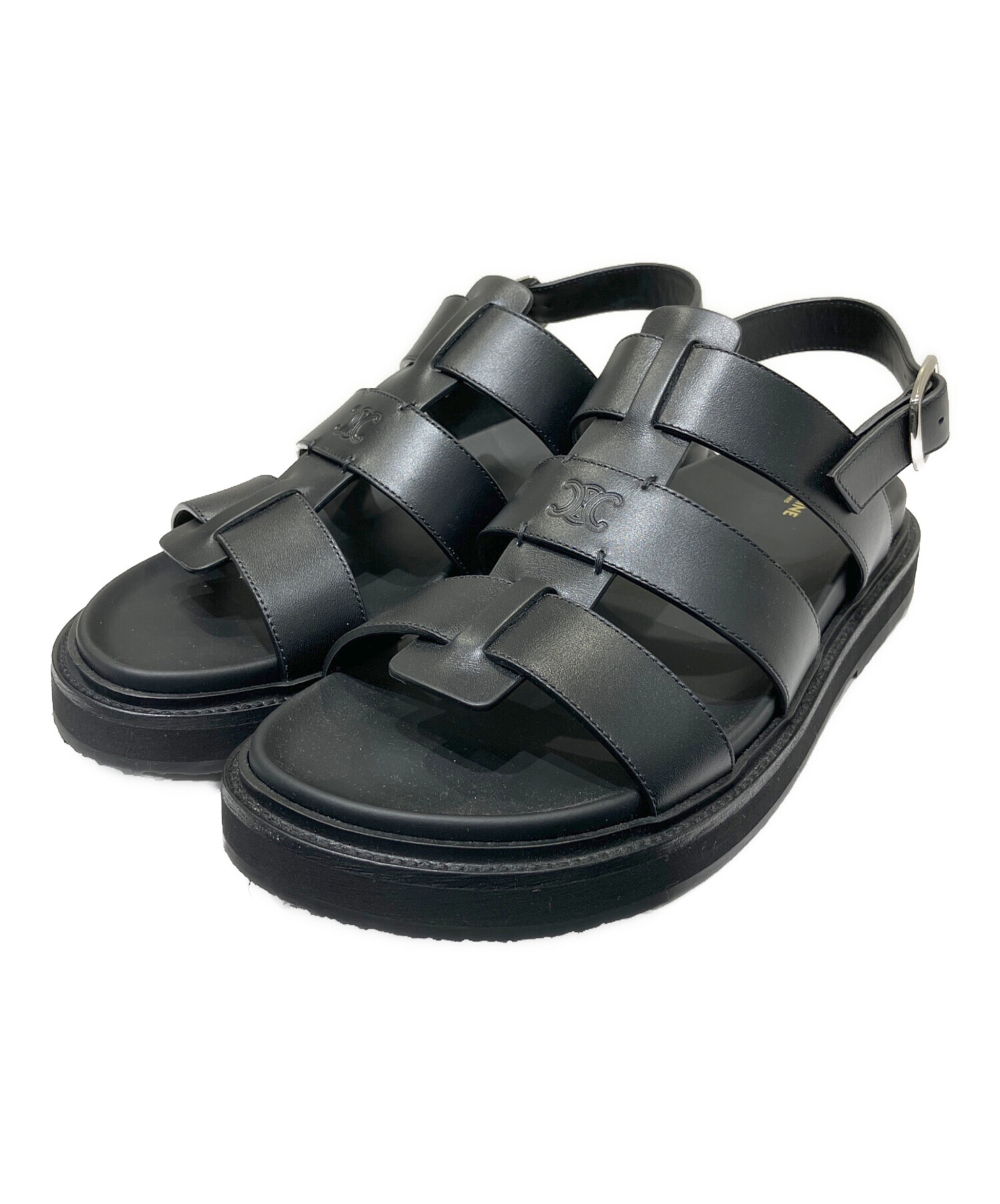 【美品】CELINE メンズサンダル ティッピ 42 中古・古着通販】CELINE (セリーヌ) 26SS ティッピサンダル ブラック