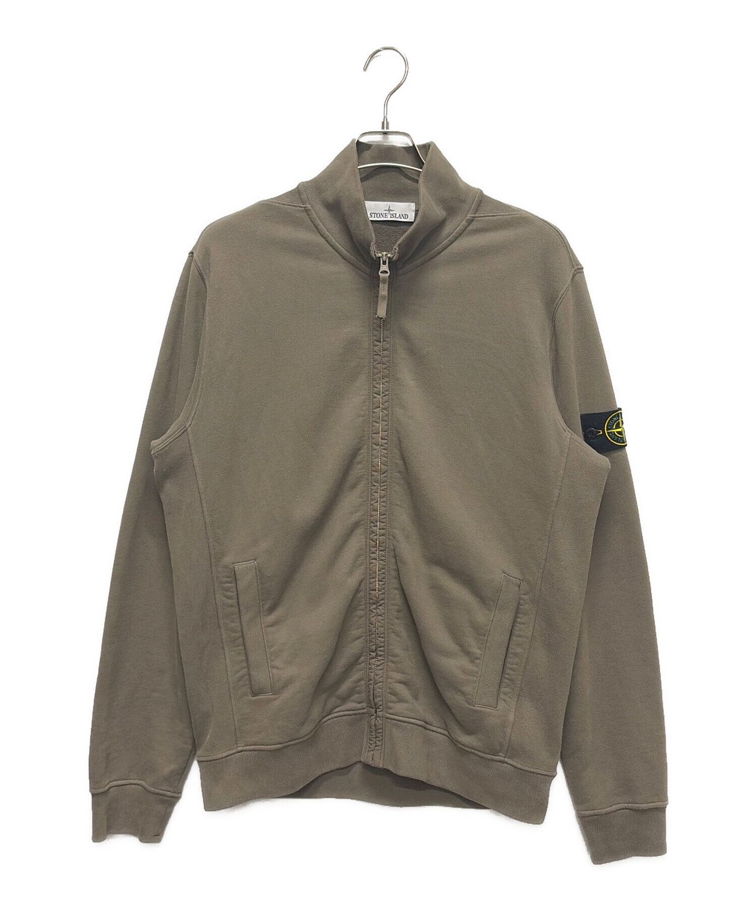 (値下げ) STONE  カーキ　スウェット 中古・古着通販】STONE ISLAND (ストーンアイランド) ジップアップ
