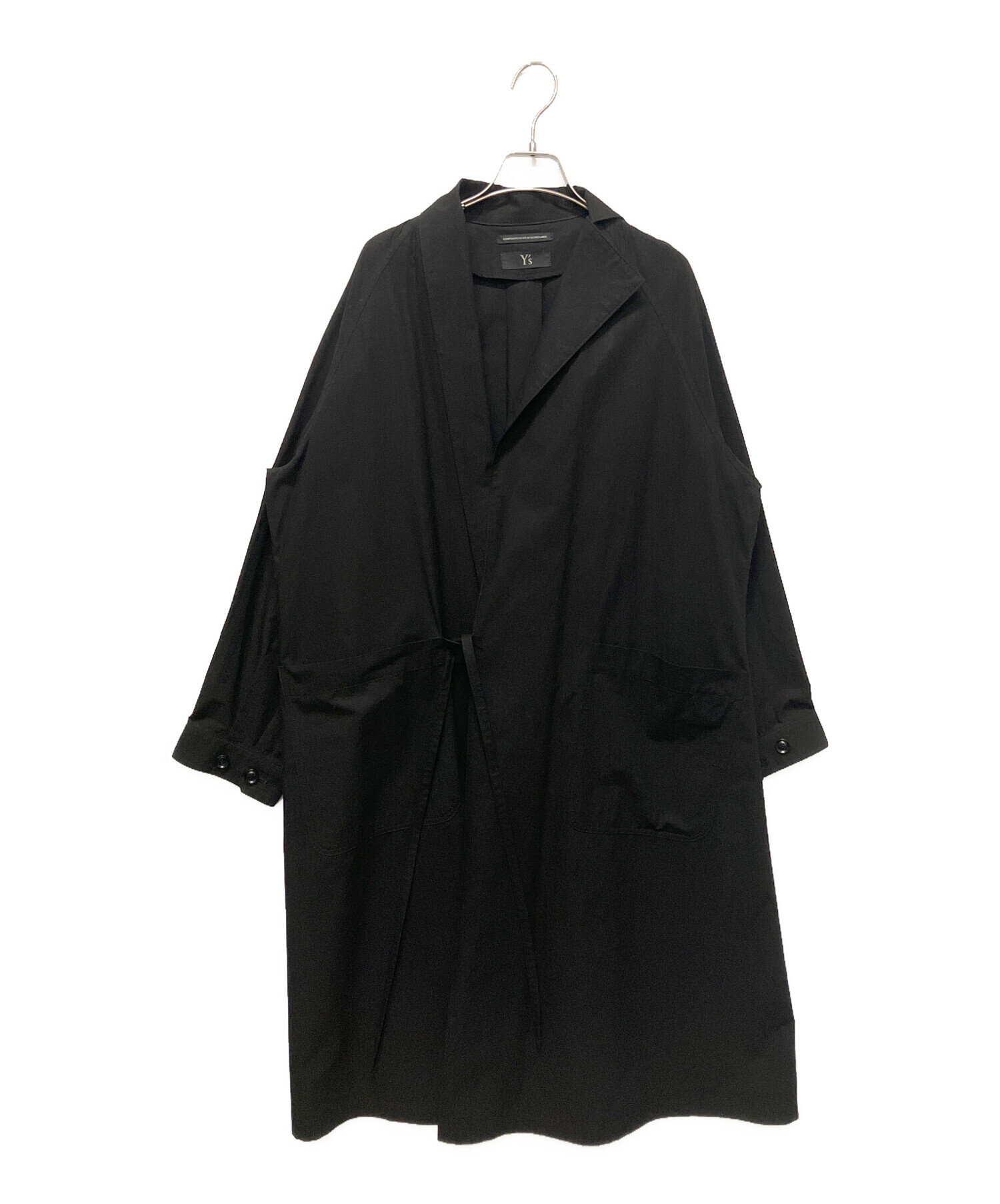 中古・古着通販】Y's (ワイズ) コットンシャツコート ブラック サイズ