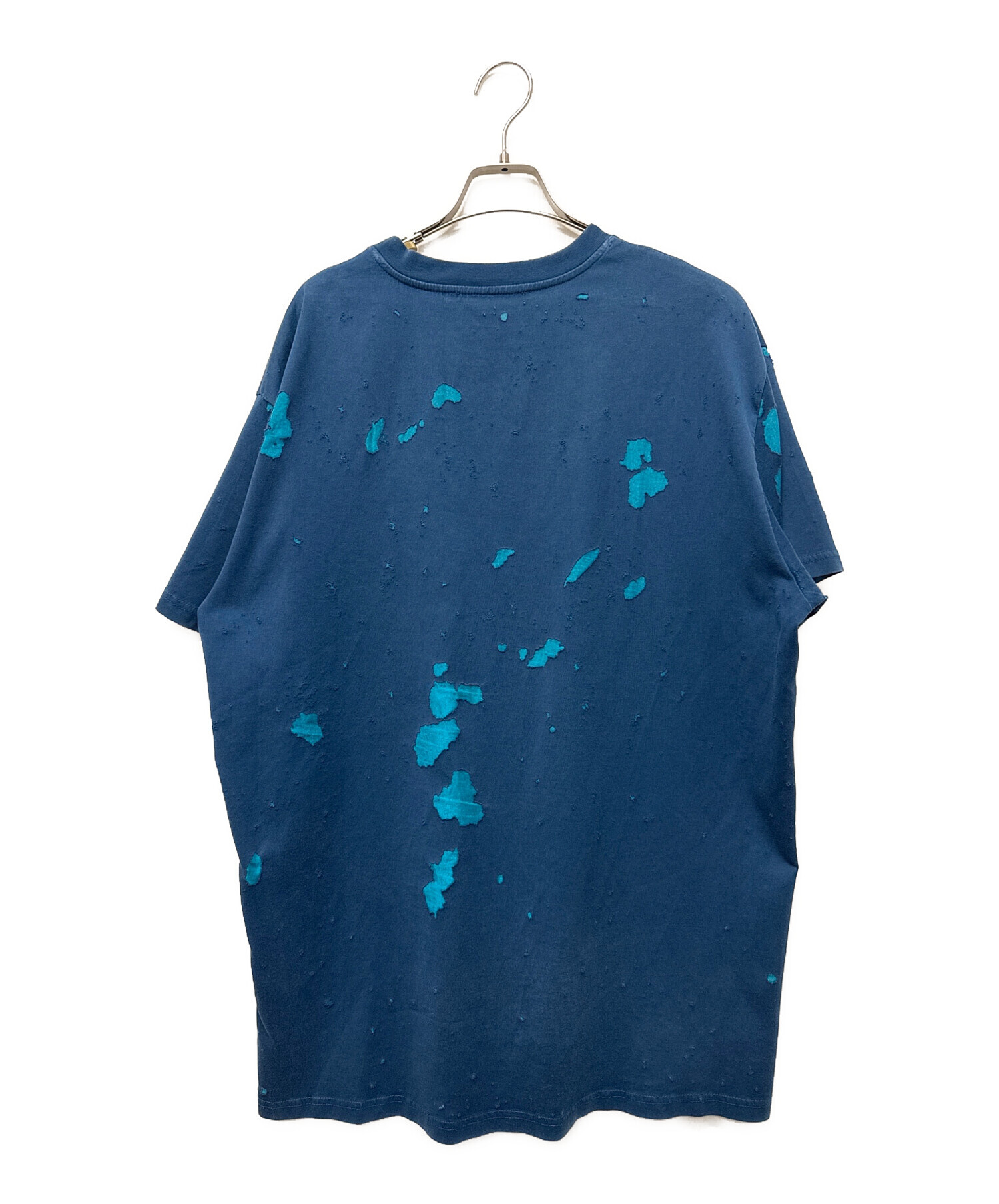 【終了】　GIVENCHY ジバンシィ 綿１００％レディース２分袖シャツ（ブルー） ユベールの魂が息づくジバンシィの半袖シャツ──秋のショートスリーブ