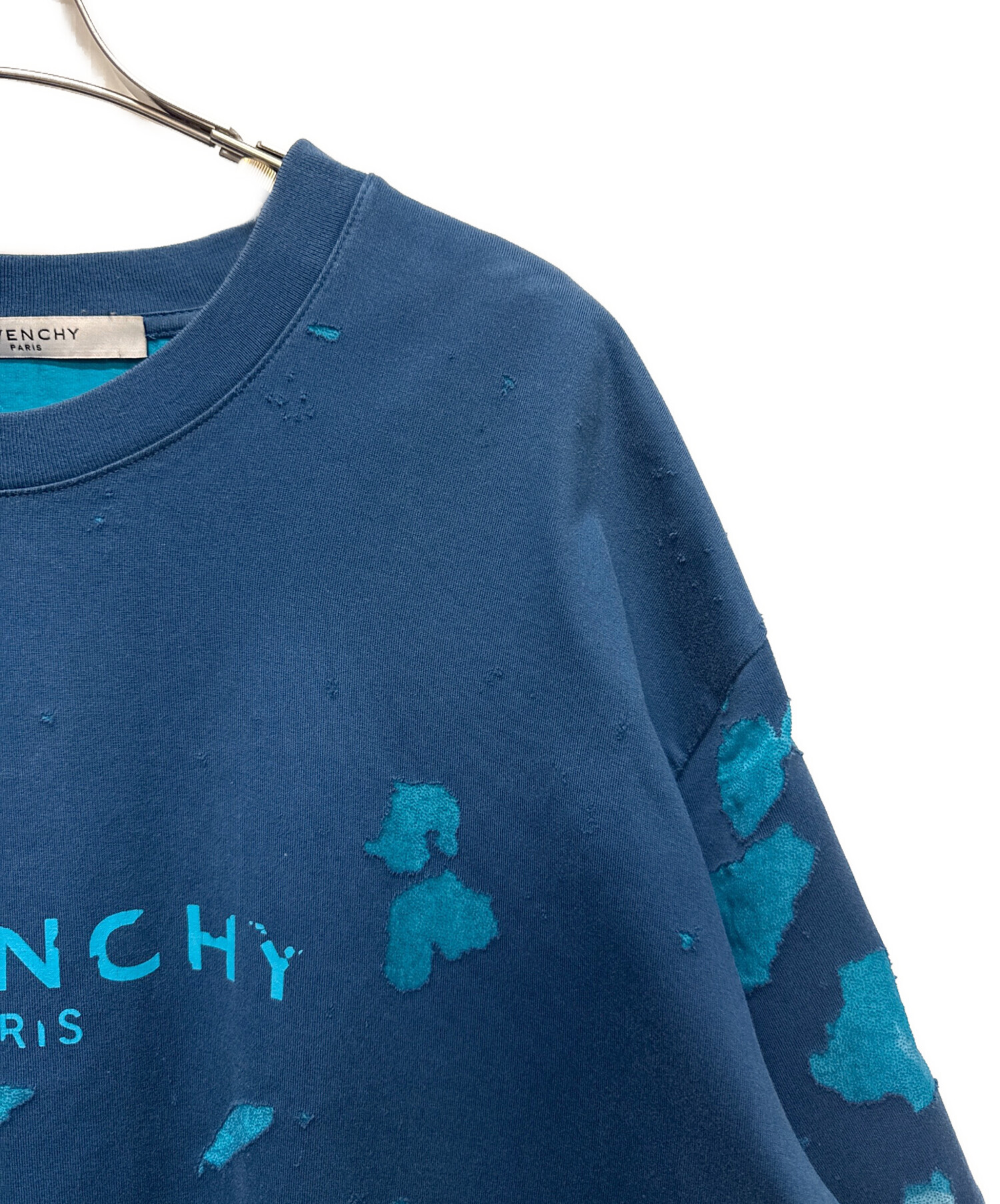 中古・古着通販】GIVENCHY (ジバンシィ) デストロイロゴカットソー