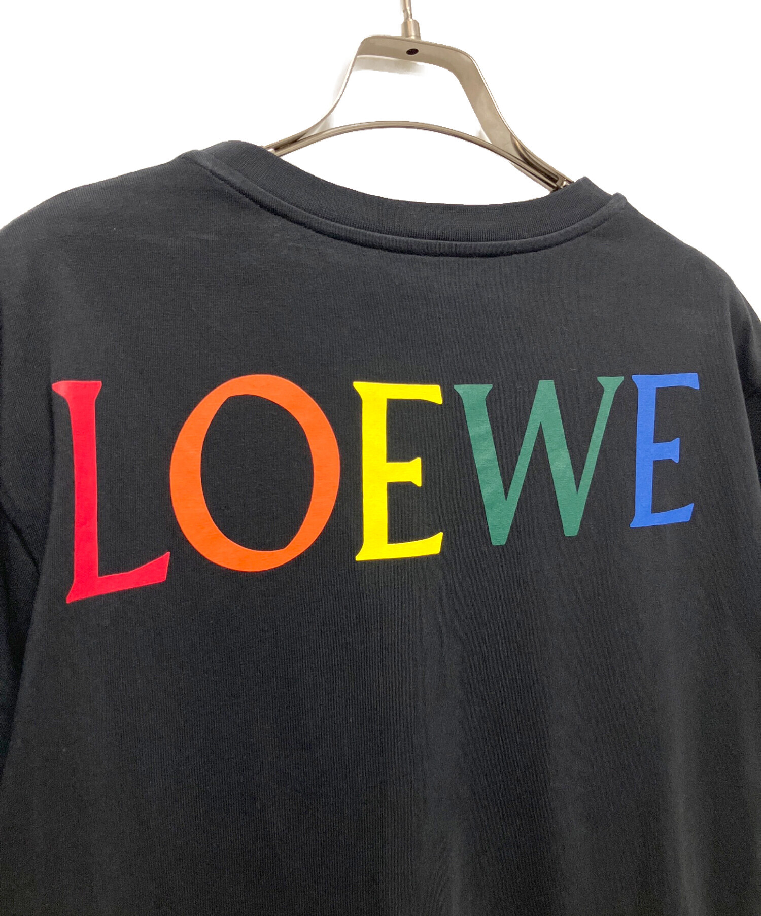 LOEWE ブラック Tシャツ　レディース　ladies Sサイズ　黒　S Small fit T-shirt in cotton blend Black - LOEWE USA Official Website