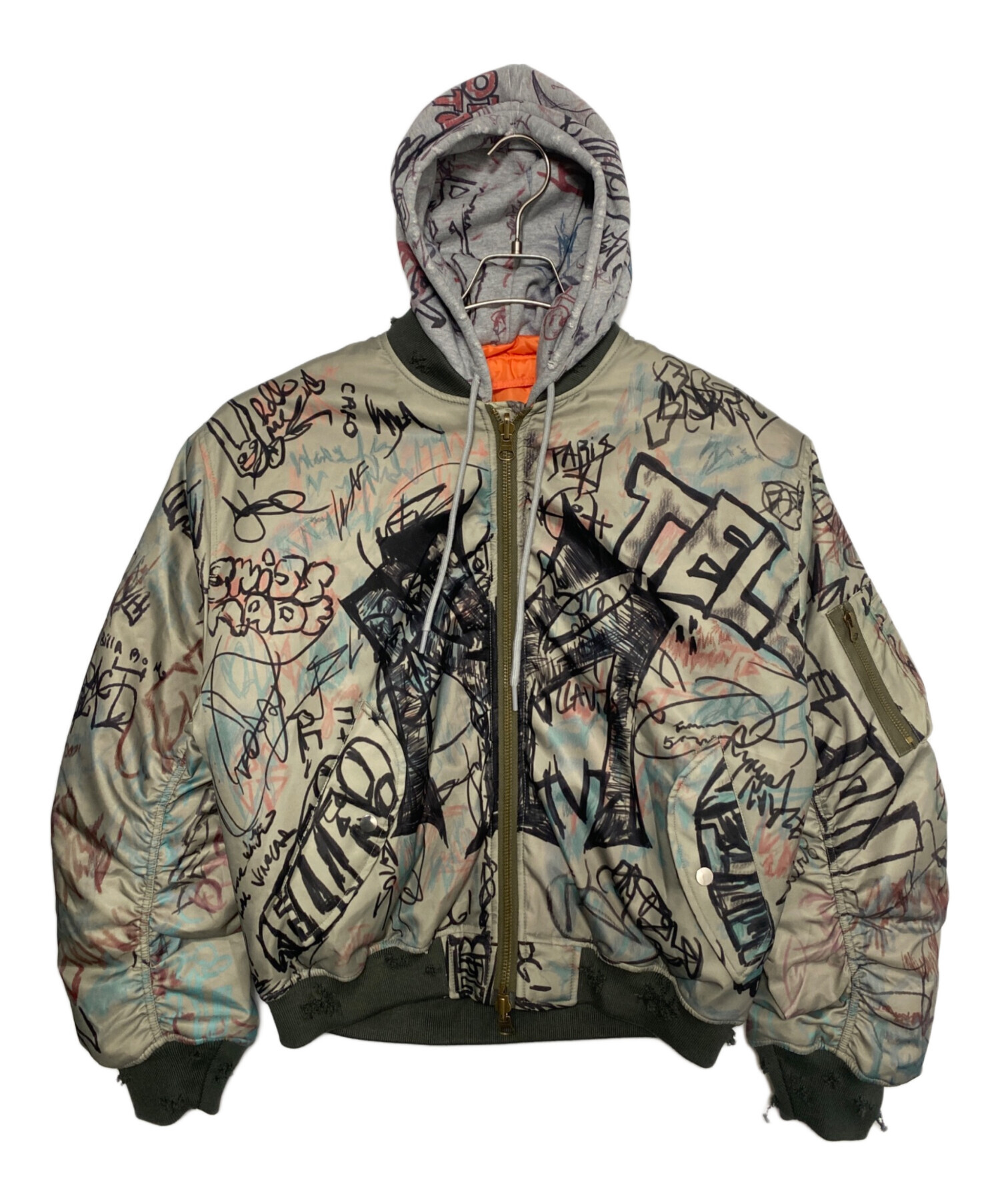 中古・古着通販】MOWALOLA (モワローラ) 25AW graffiti bomber jacket