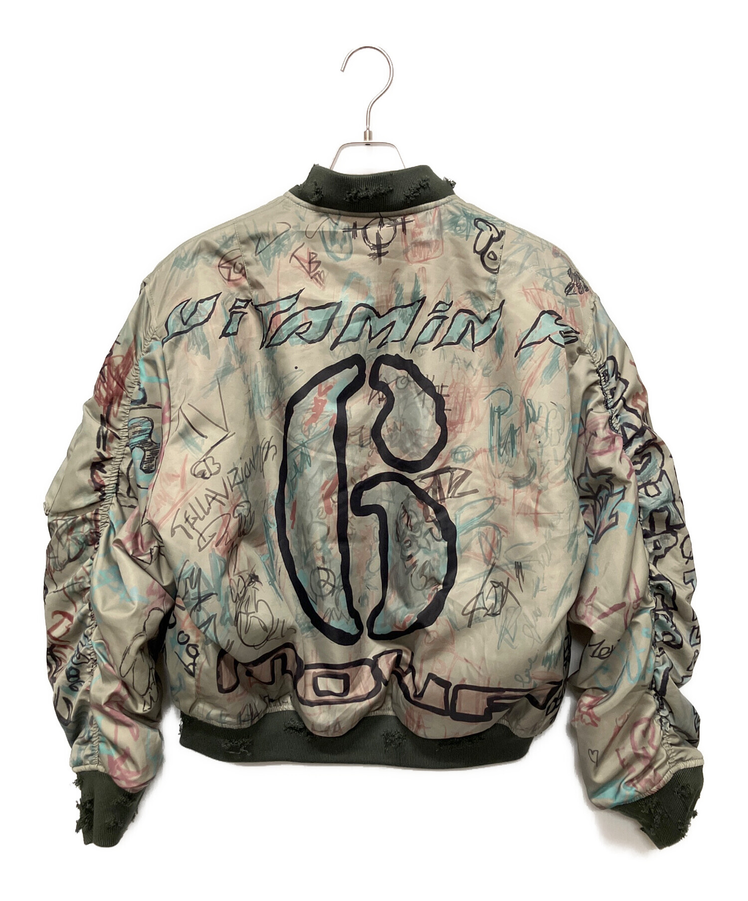 中古・古着通販】MOWALOLA (モワローラ) graffiti bomber jacket