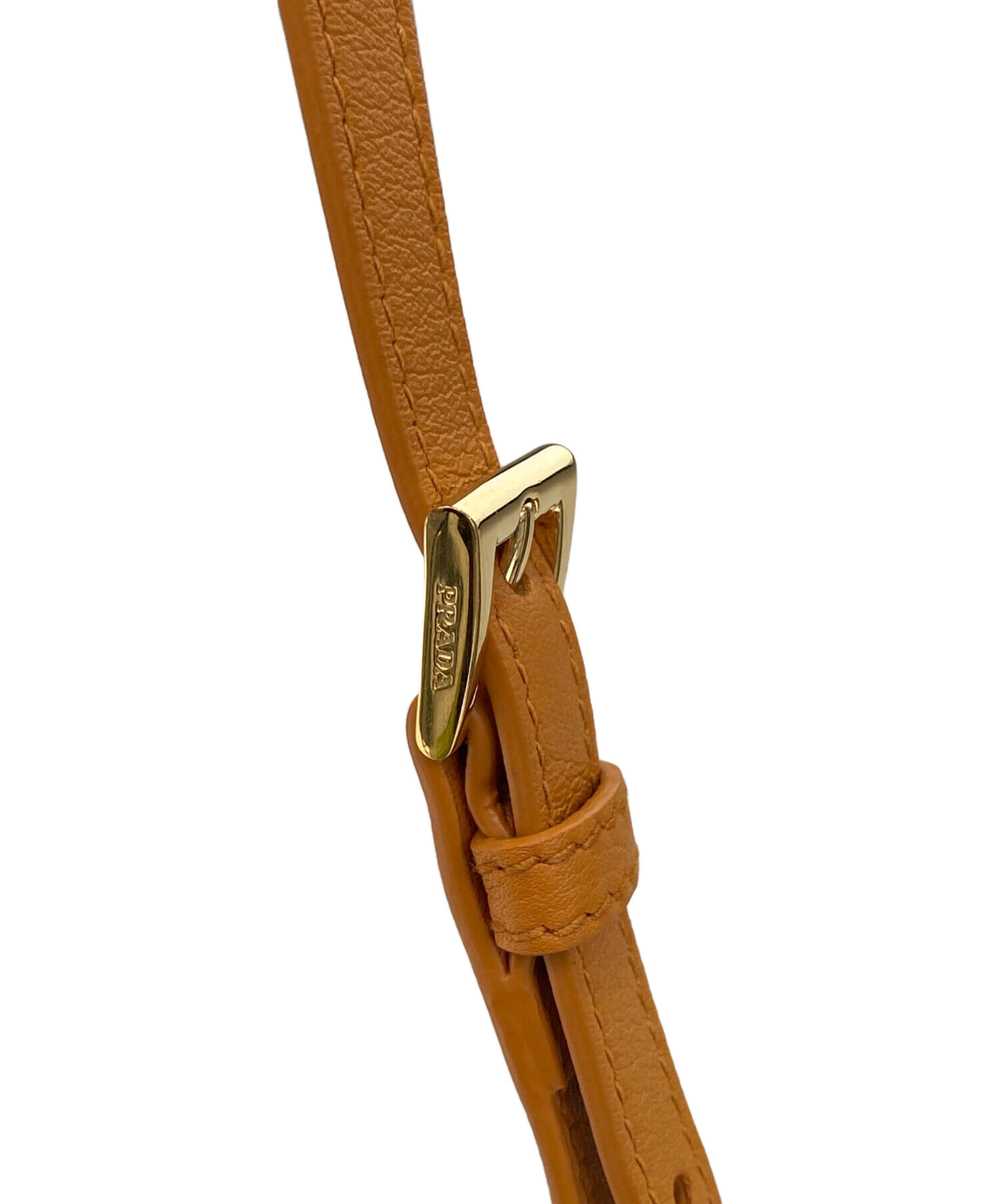 中古・古着通販】PRADA (プラダ) ショルダーレザーポーチ オレンジ