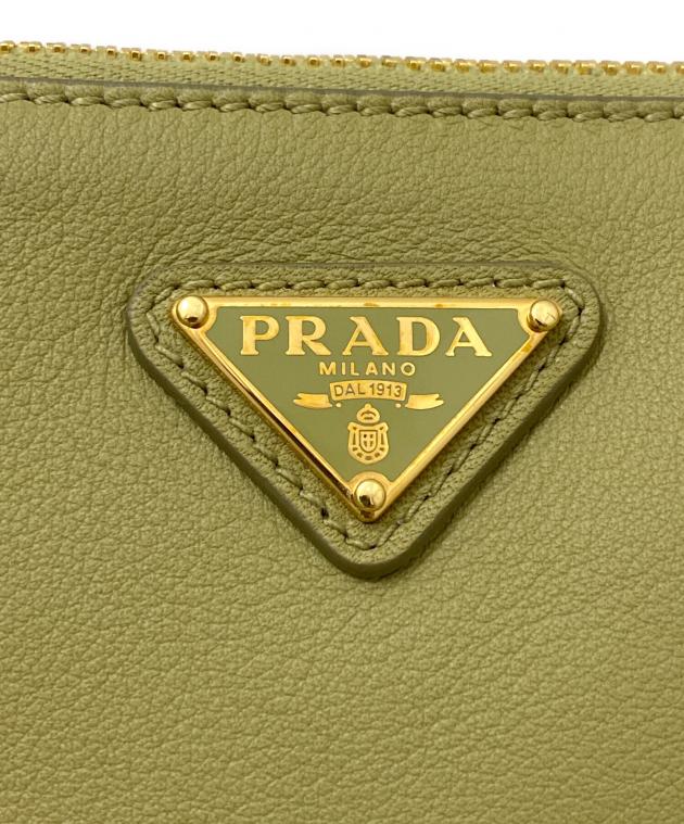 中古・古着通販】PRADA (プラダ) ショルダーレザーポーチ オリーブ
