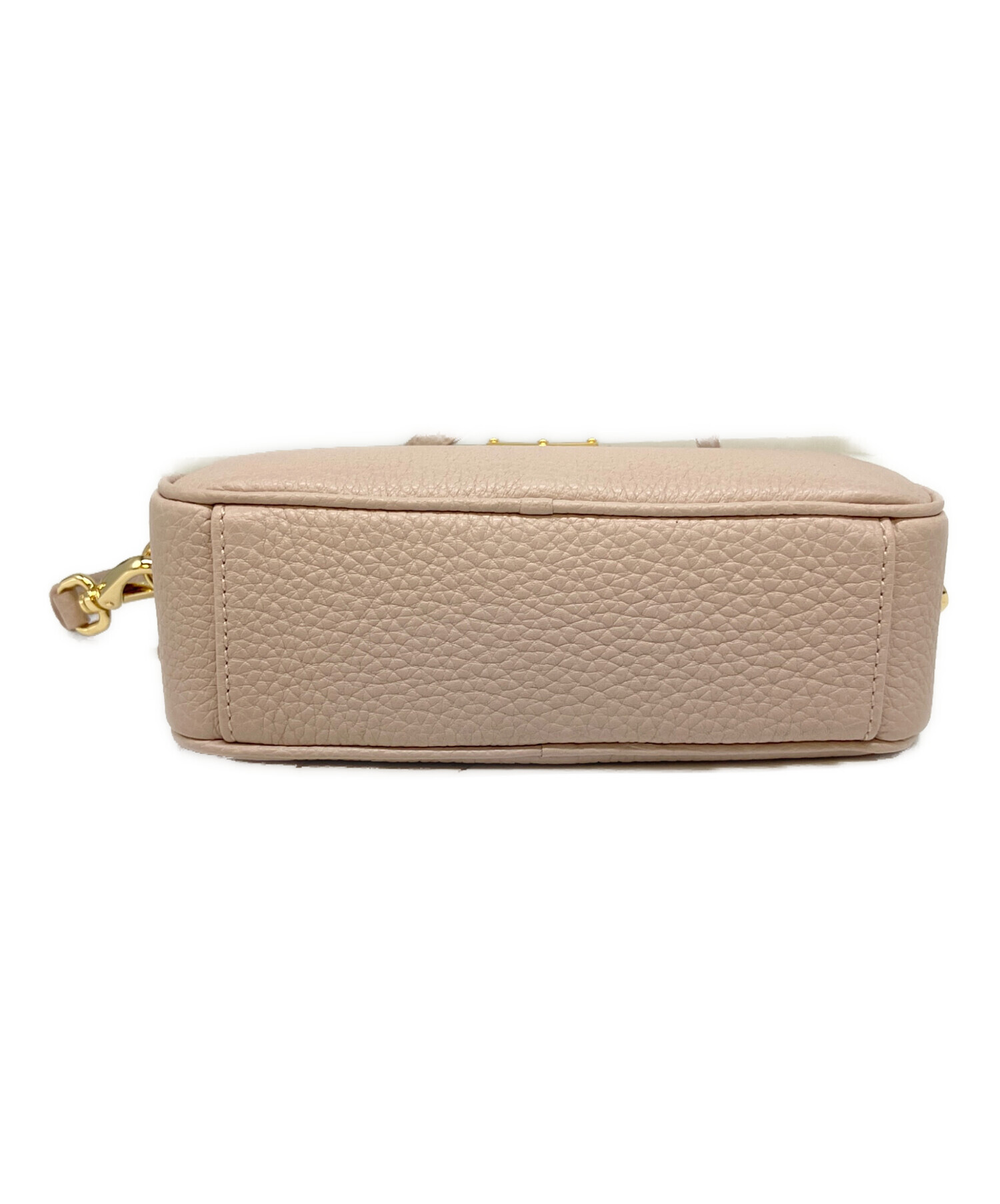 中古・古着通販】PRADA (プラダ) レザーミニバッグ 1NF060 ベージュ 未