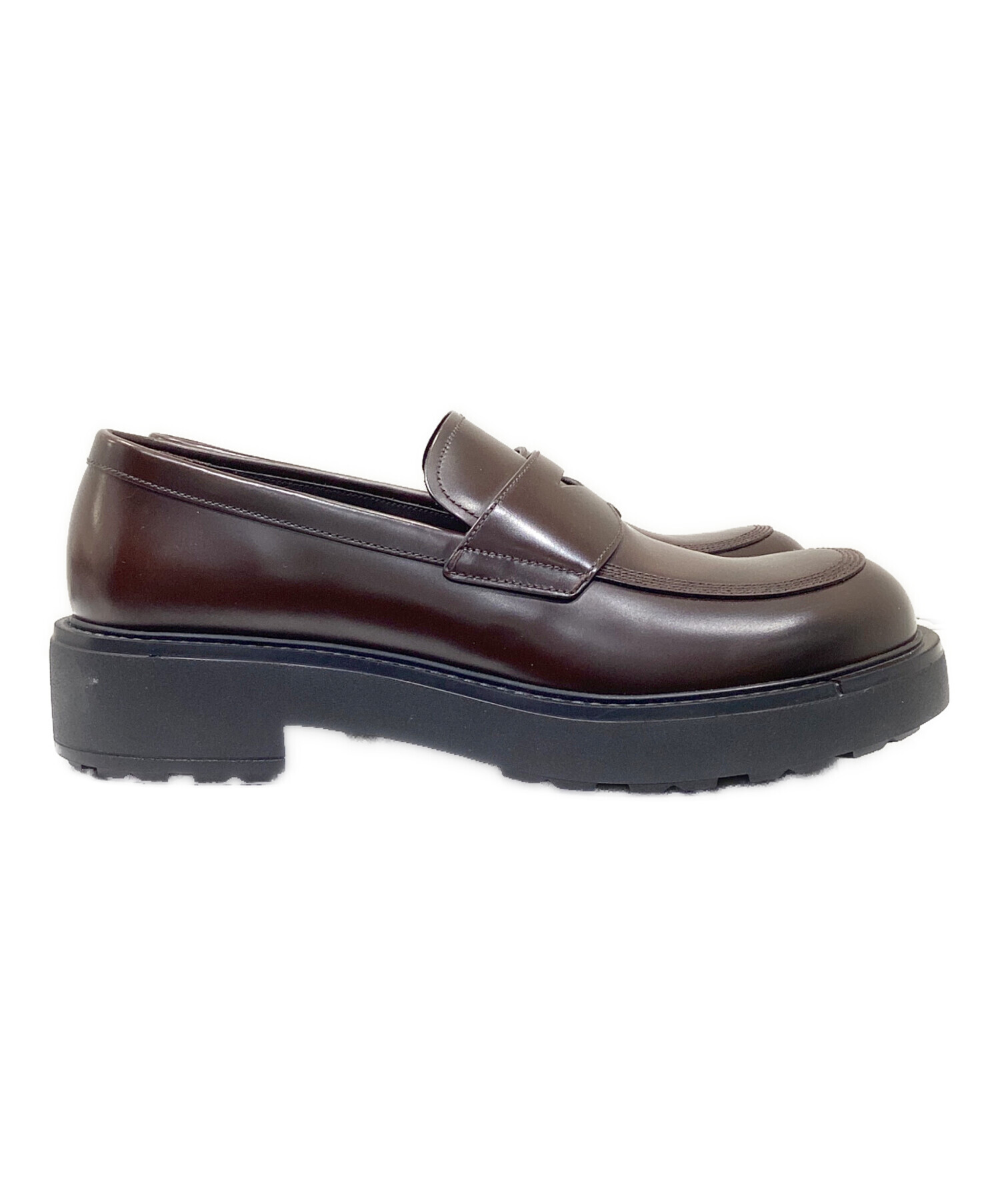中古・古着通販】PRADA (プラダ) ブラッシュドレザーローファー