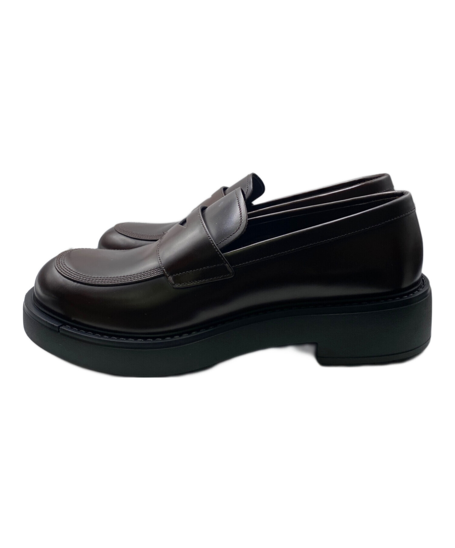 中古・古着通販】PRADA (プラダ) ブラッシュドレザーローファー