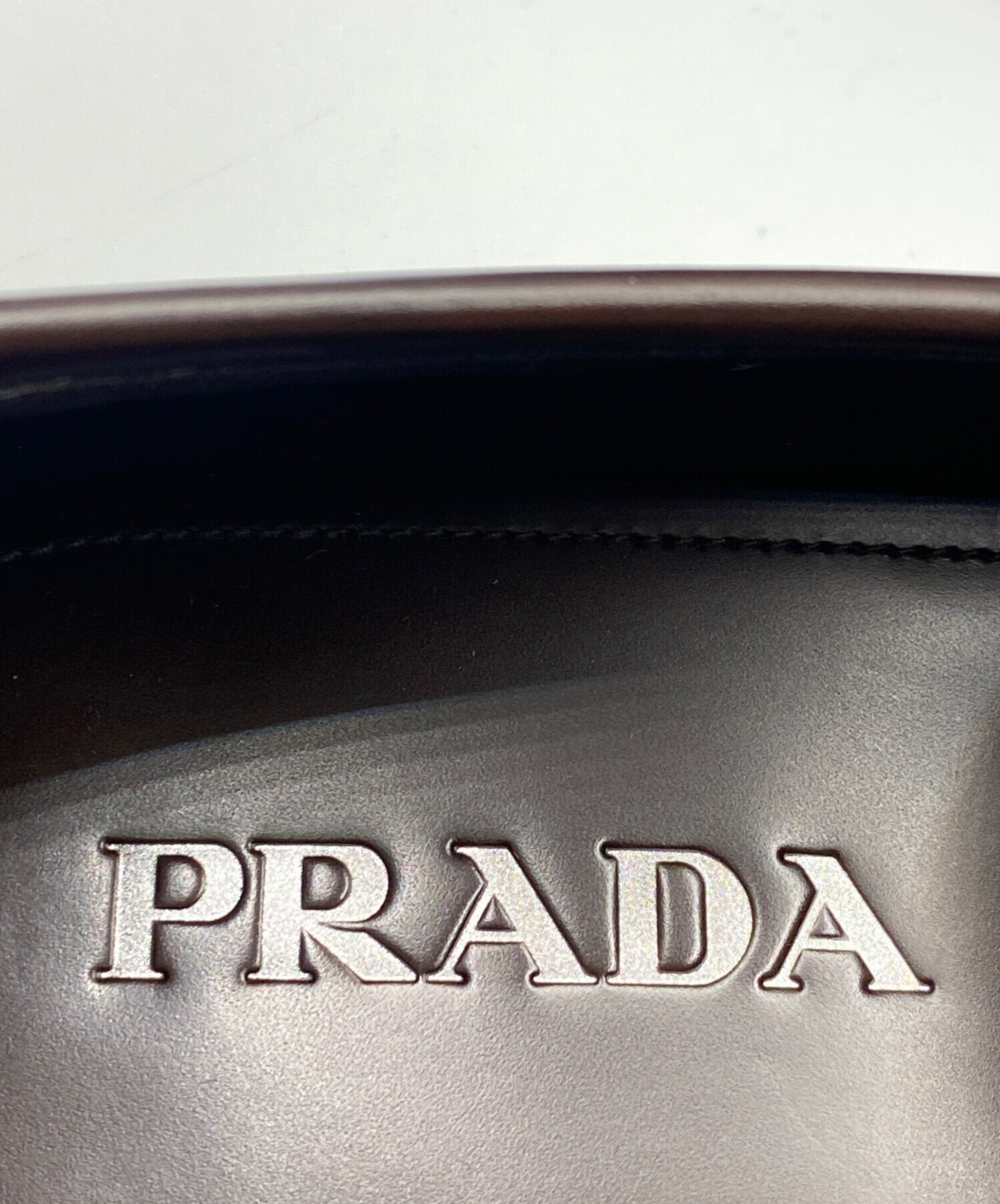 中古・古着通販】PRADA (プラダ) ブラッシュドレザーローファー 