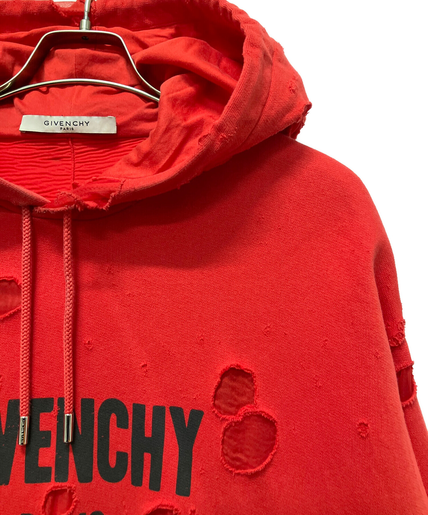 中古・古着通販】GIVENCHY (ジバンシィ) ロゴ デストロイ加工 プル