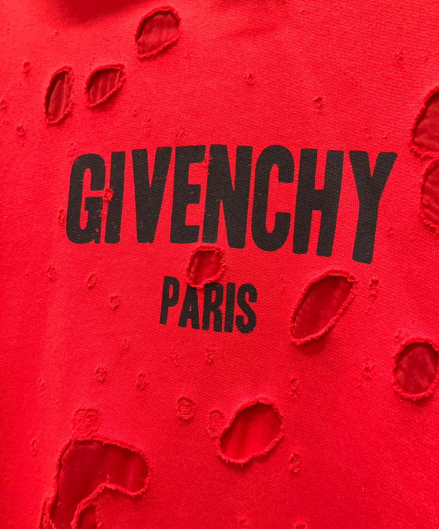 中古・古着通販】GIVENCHY (ジバンシィ) ロゴ デストロイ加工 プル