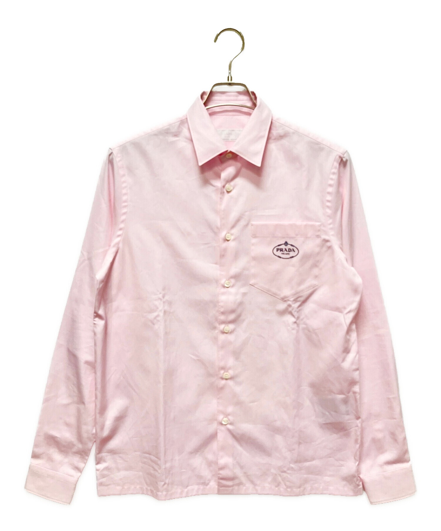 中古・古着通販】PRADA (プラダ) 24ss ロゴプリントシャツ ピンク