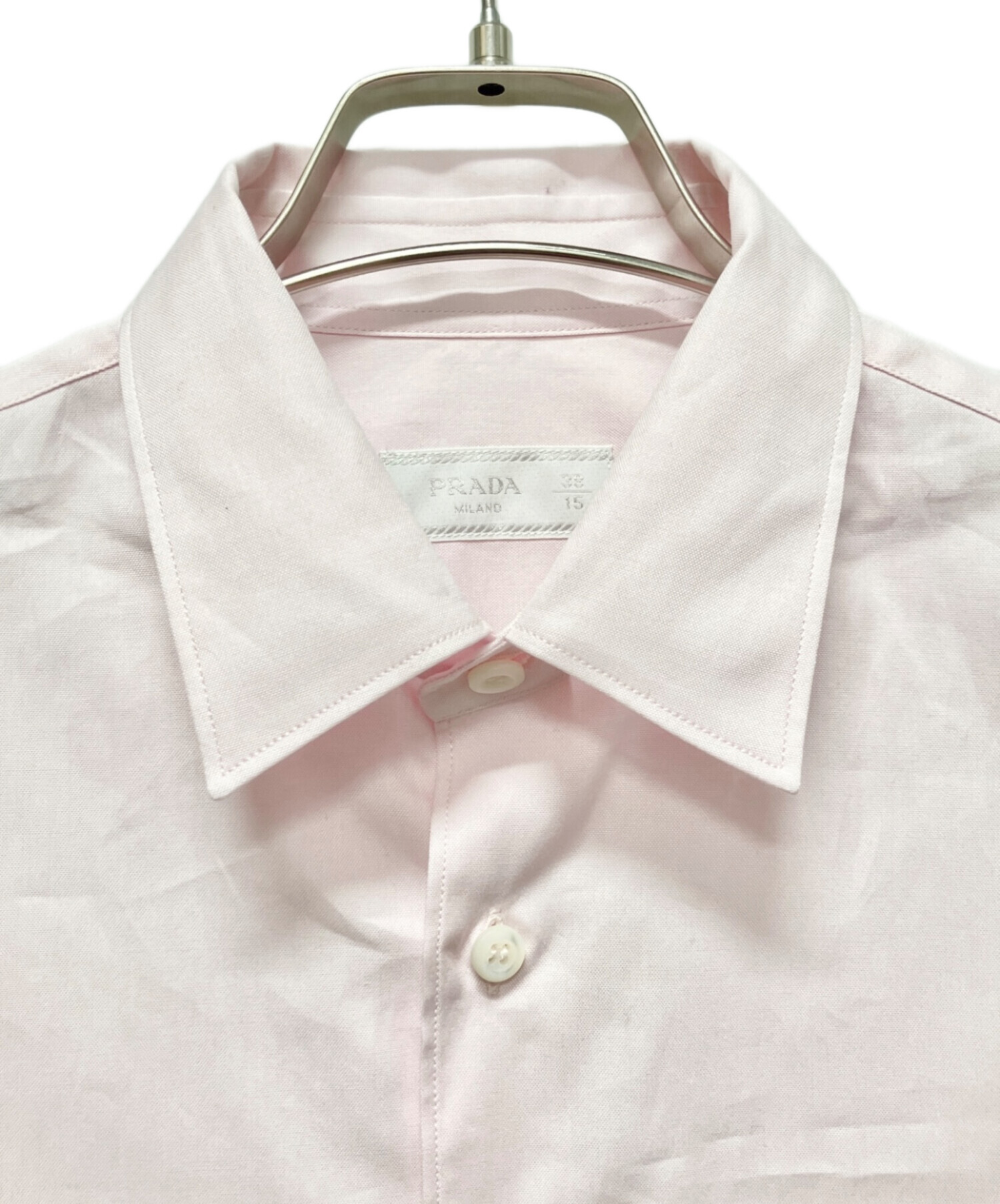 中古・古着通販】PRADA (プラダ) 24ss ロゴプリントシャツ ピンク