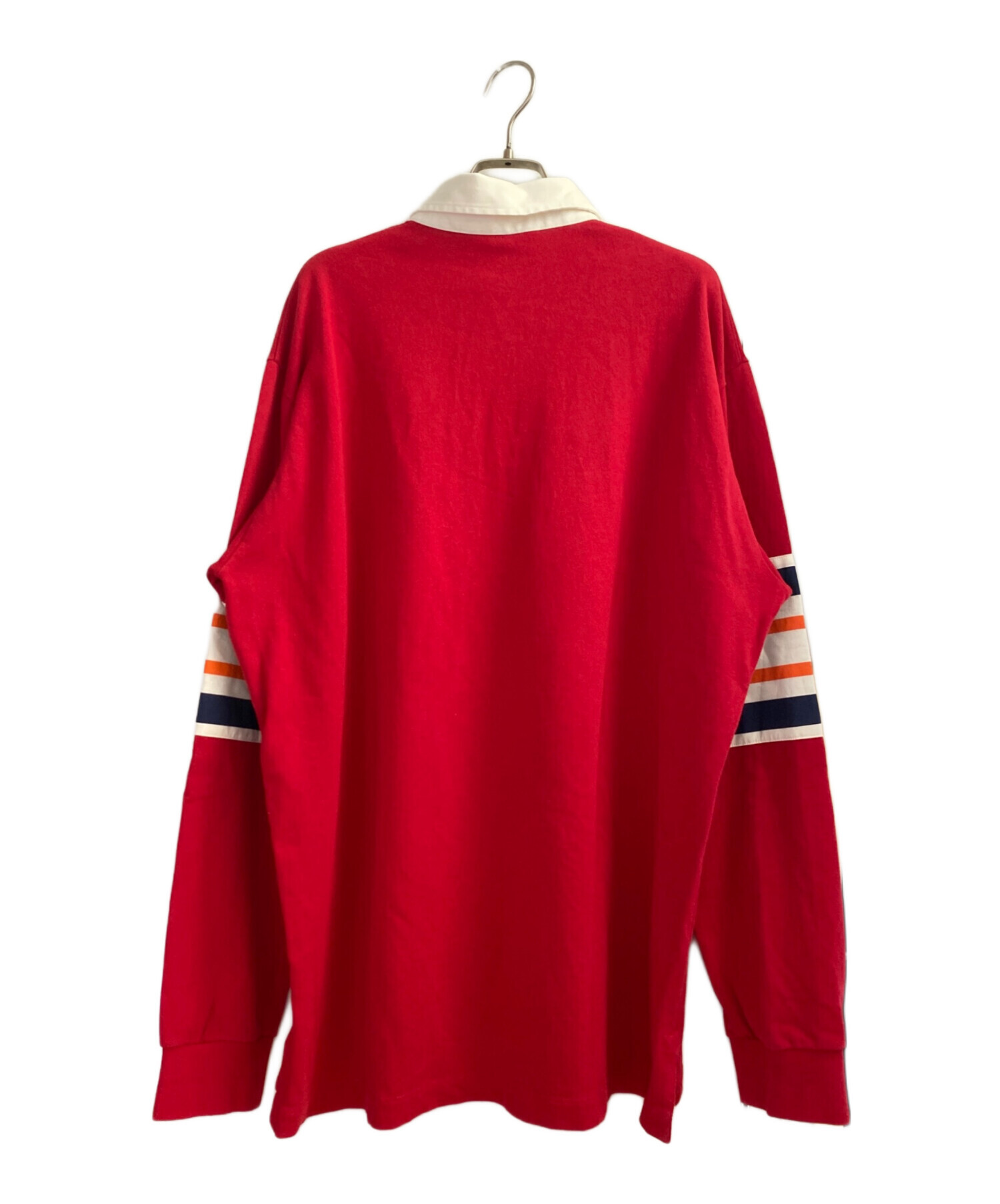 中古・古着通販】GUCCI (グッチ) レッドストライプ ロゴ ジャカード