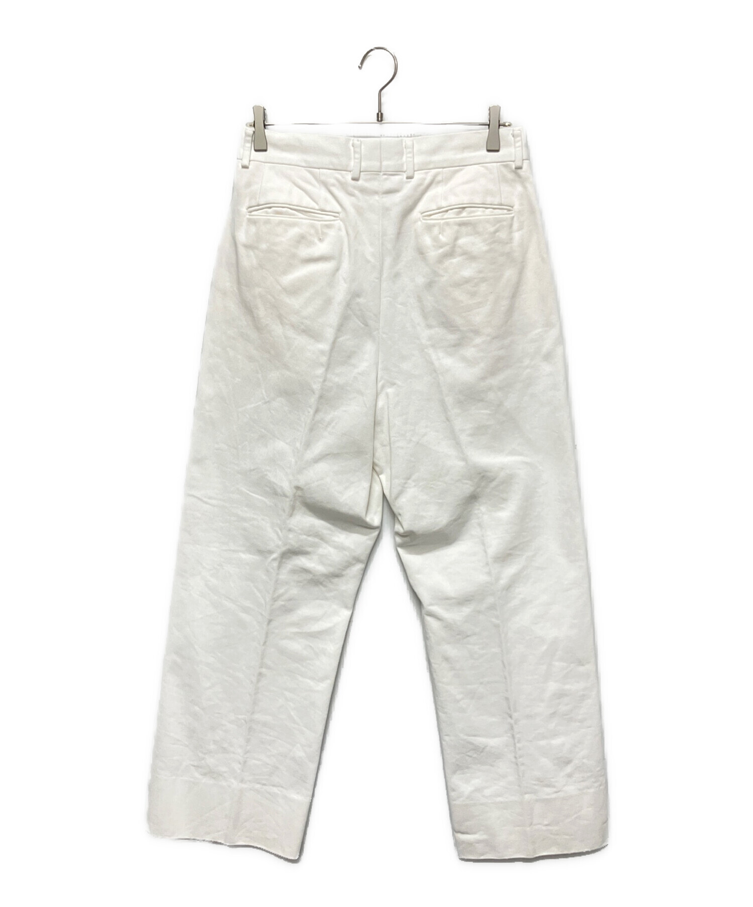 NEAT ホワイト スラックス サイズ46 中古・古着通販】NEAT (ニート) センタープレススラックス ホワイト