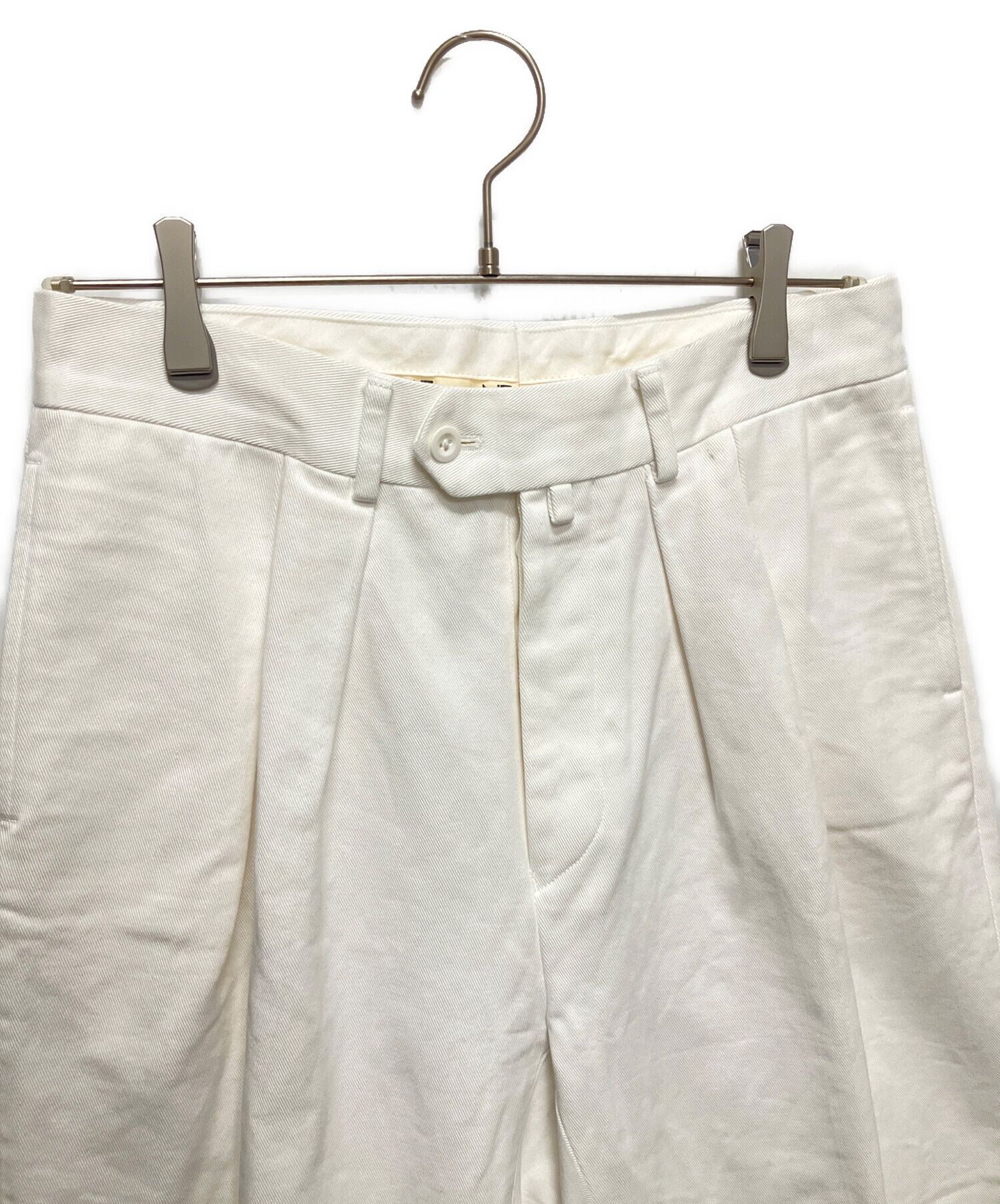 未使用品 NEAT パンツ スラックス センタープレス リネン インディゴ 46 中古・古着通販】NEAT (ニート) センタープレススラックス ホワイト