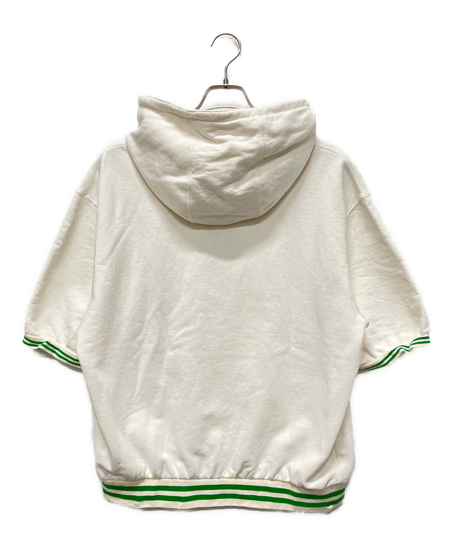 中古・古着通販】GUCCI (グッチ) GUCCIロゴ半袖パーカー ホワイト