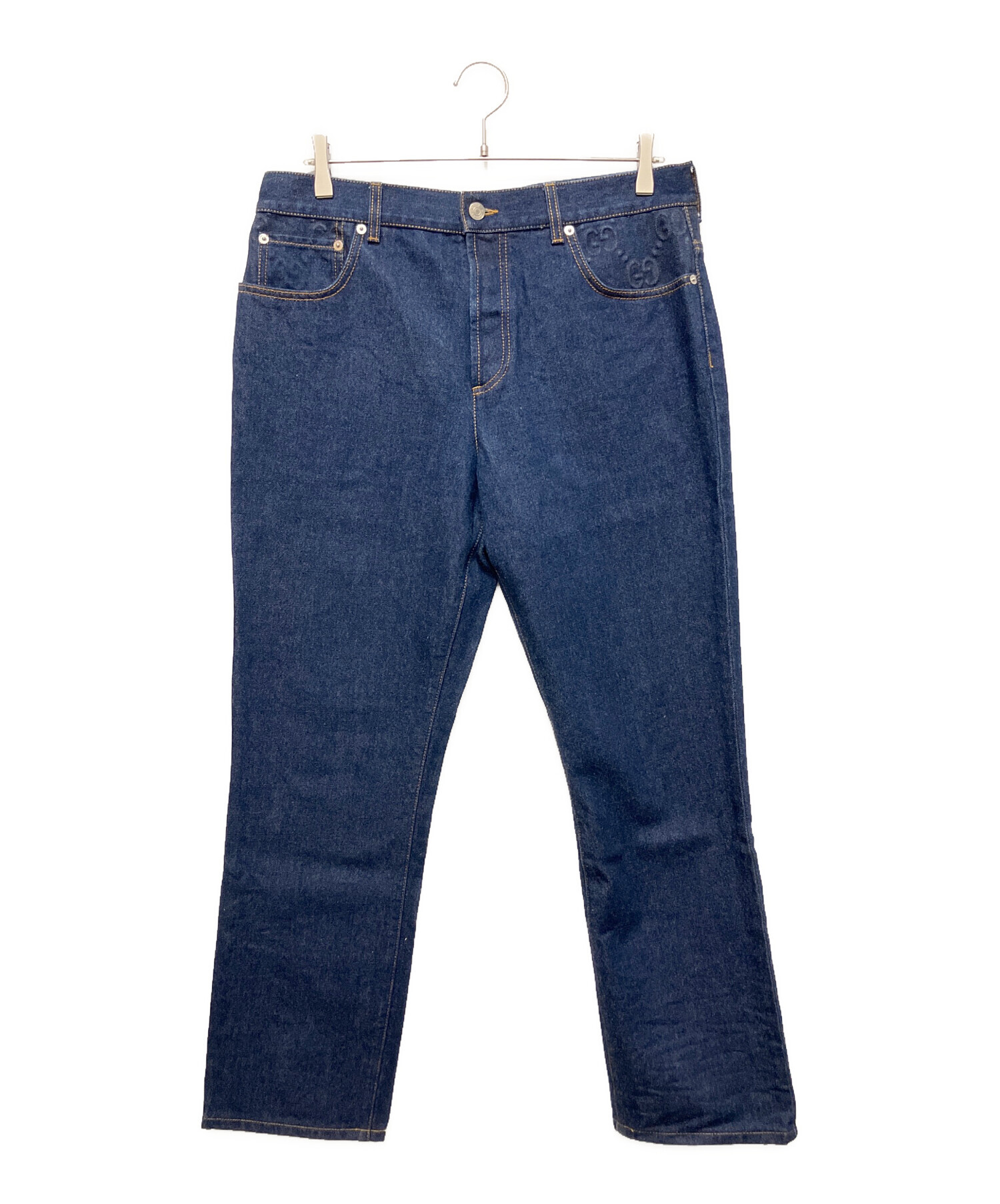 中古・古着通販】GUCCI (グッチ) GGエンボスデニムパンツ インディゴ