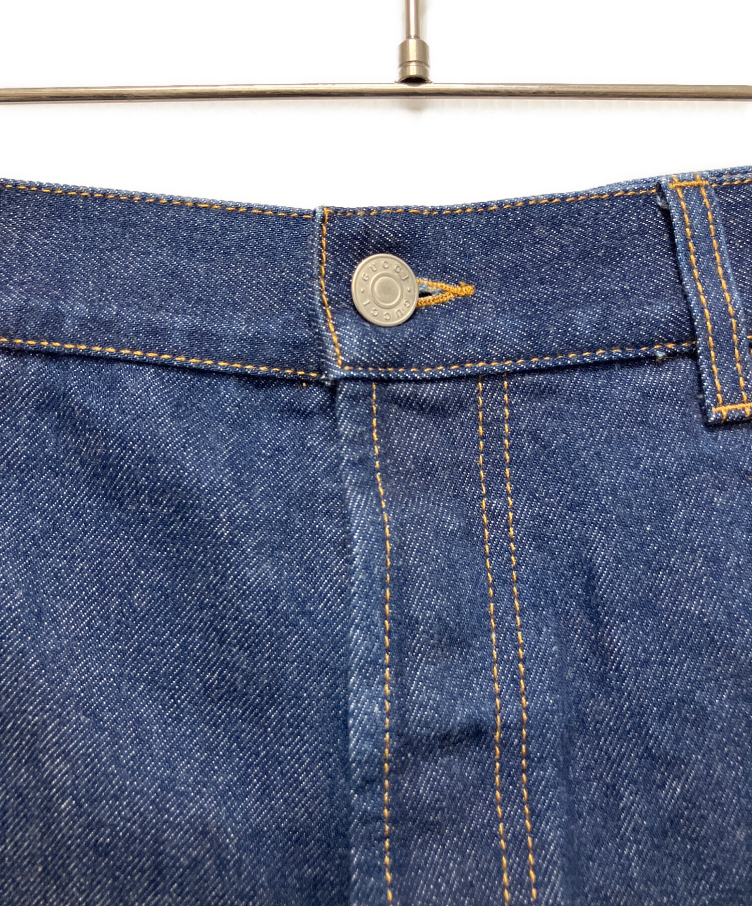 中古・古着通販】GUCCI (グッチ) GGエンボスデニムパンツ インディゴ