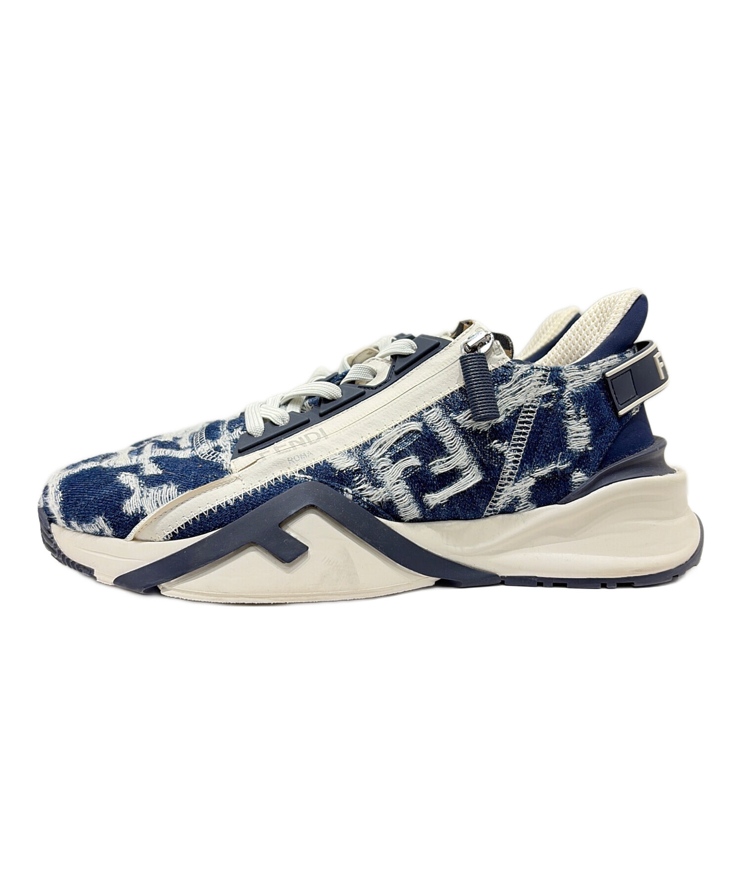 中古・古着通販】FENDI (フェンディ) Flow ツイードロゴスニーカー