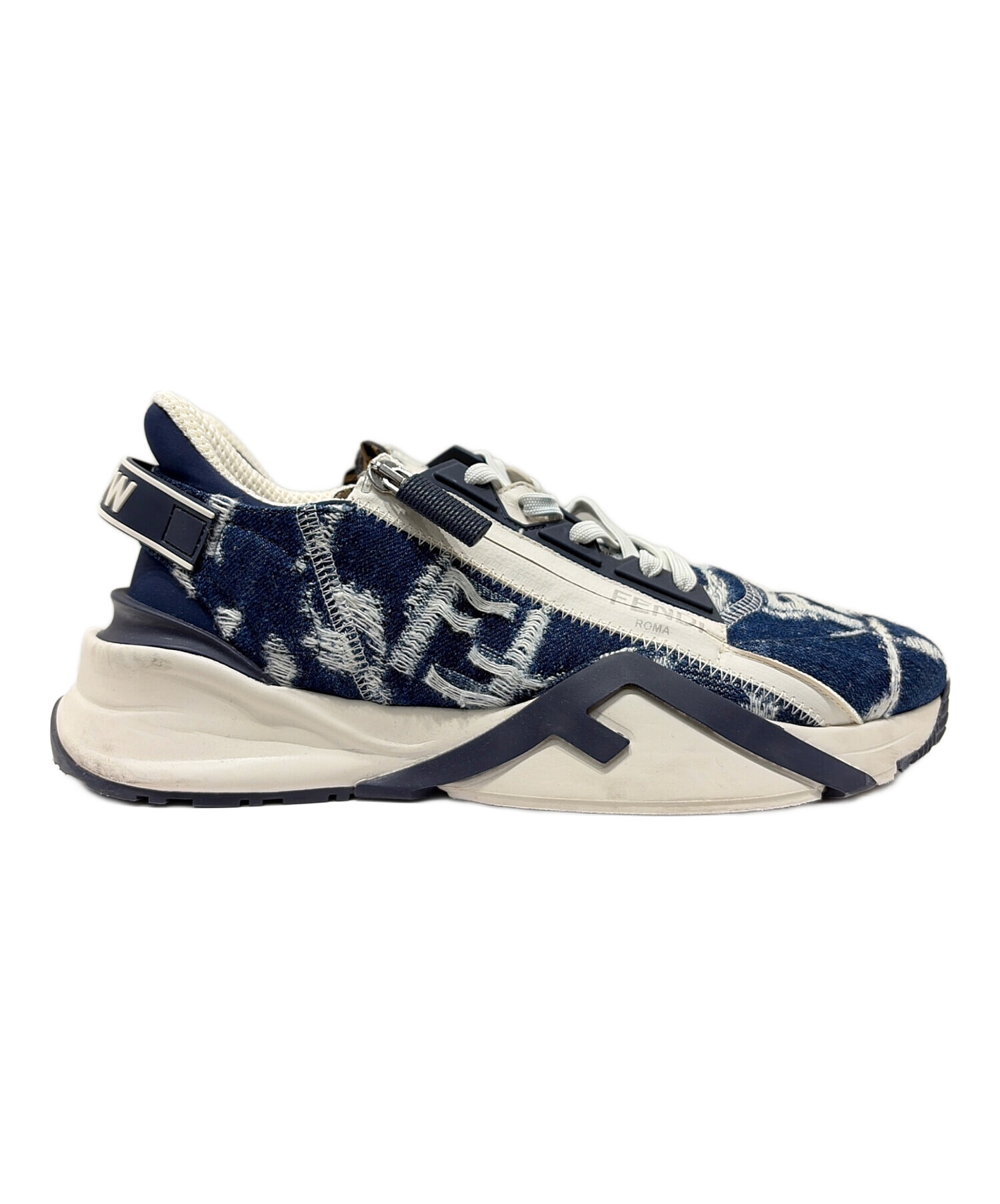 中古・古着通販】FENDI (フェンディ) Flow ツイードロゴスニーカー 