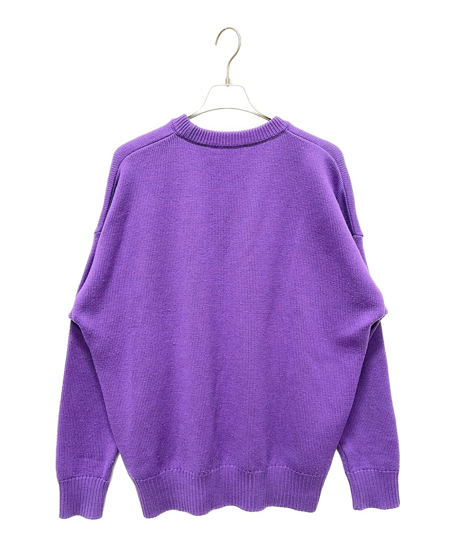 中古・古着通販】AMI PARIS (アミ パリス) ロゴニット パープル サイズ