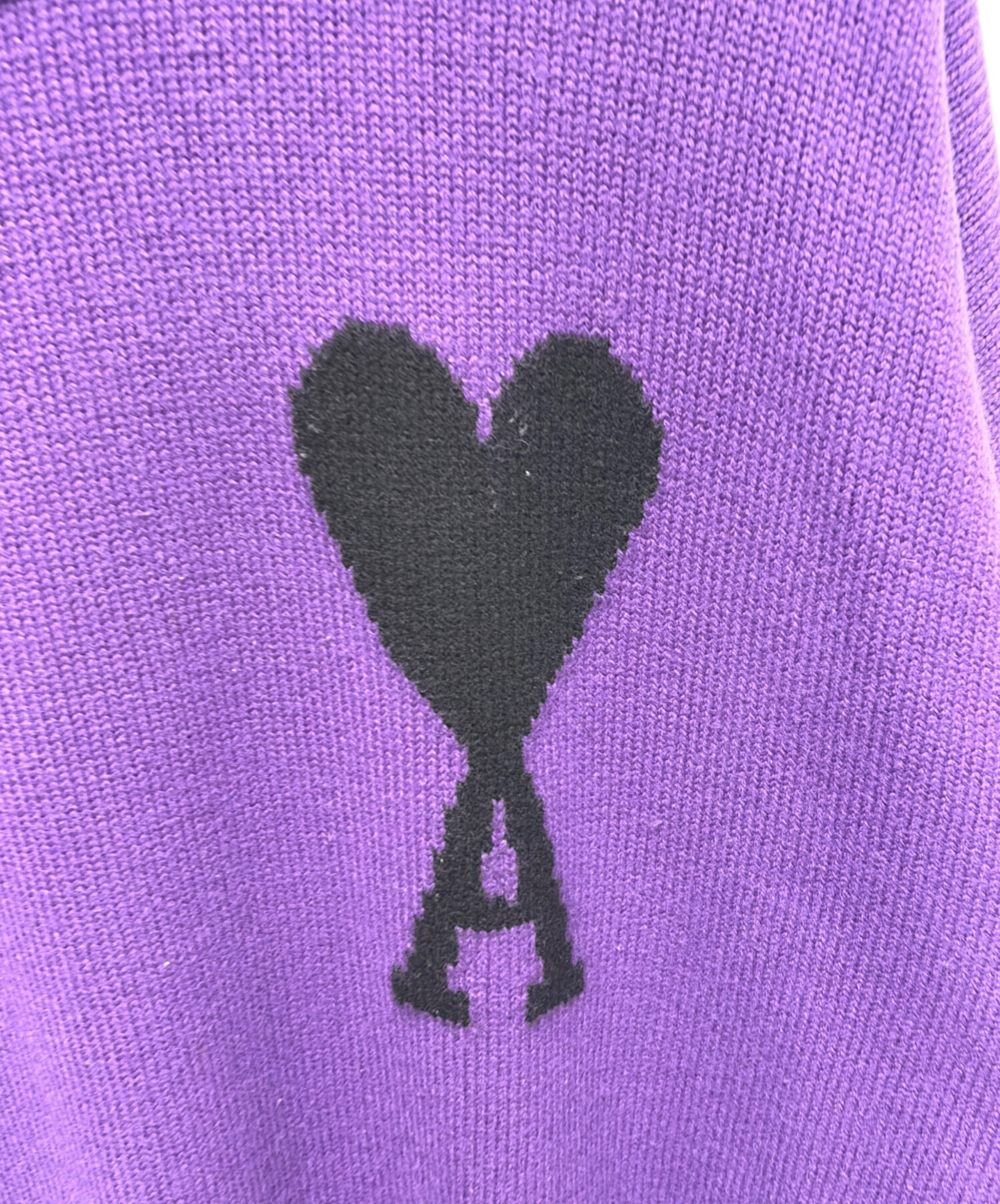中古・古着通販】AMI PARIS (アミ パリス) ロゴニット パープル サイズ
