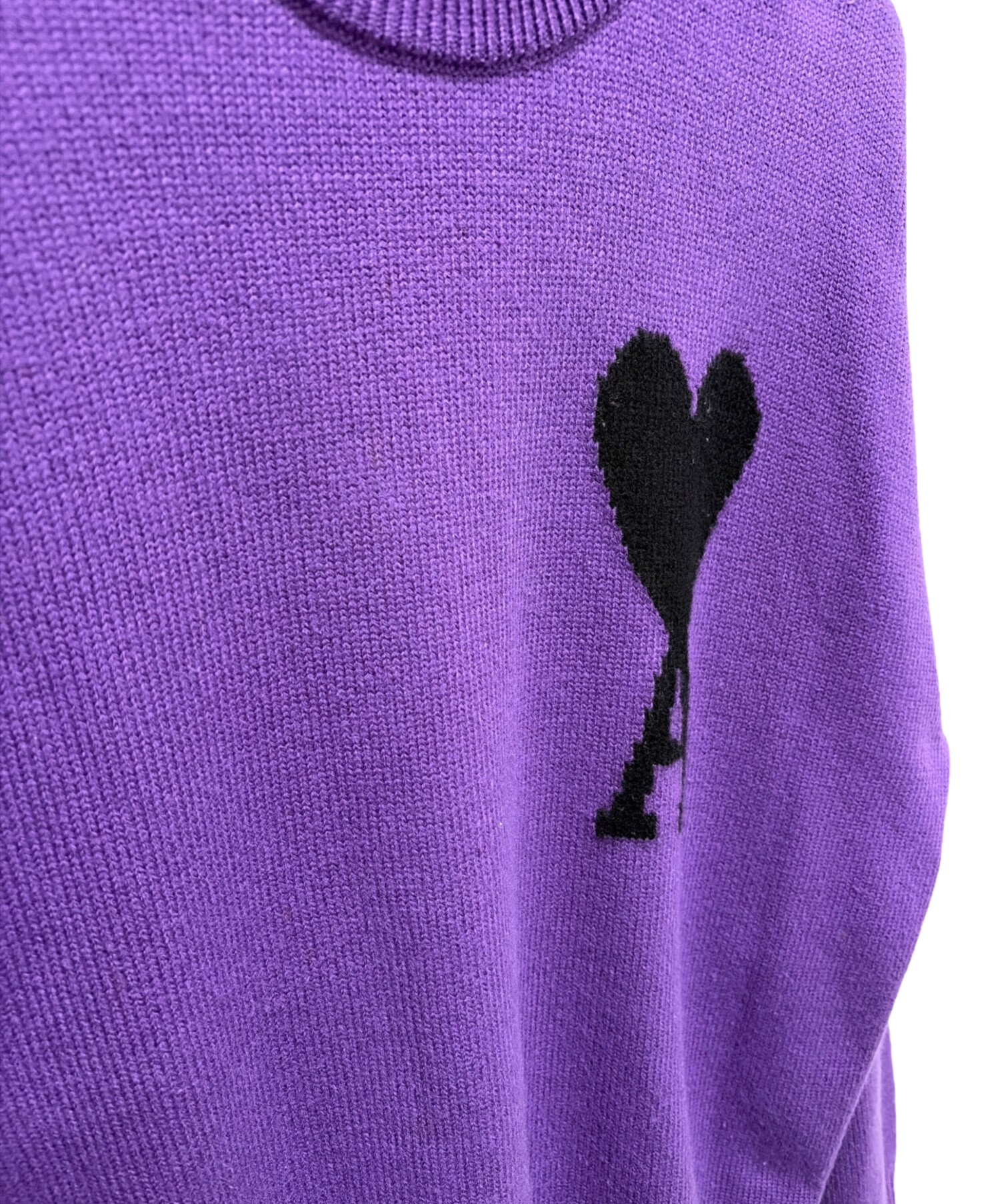 中古・古着通販】AMI PARIS (アミ パリス) ロゴニット パープル サイズ