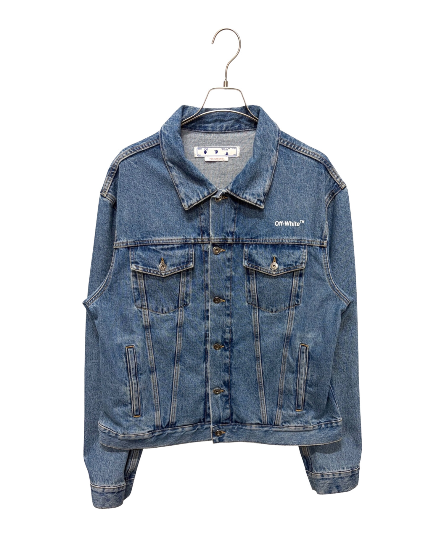 中古・古着通販】OFFWHITE (オフホワイト) バッグロゴデニムジャケット
